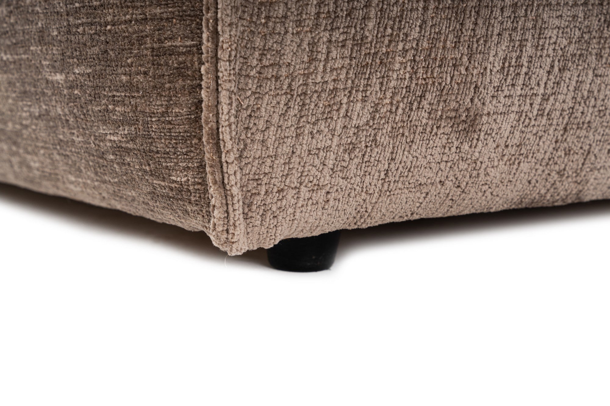 Sofá de canto elegante, tecido cinza, 303 x 190 cm | Estrutura em madeira de faia e aglomerado, espuma 28 DNS, almofadas fixas | Perfeito para salas de estar modernas