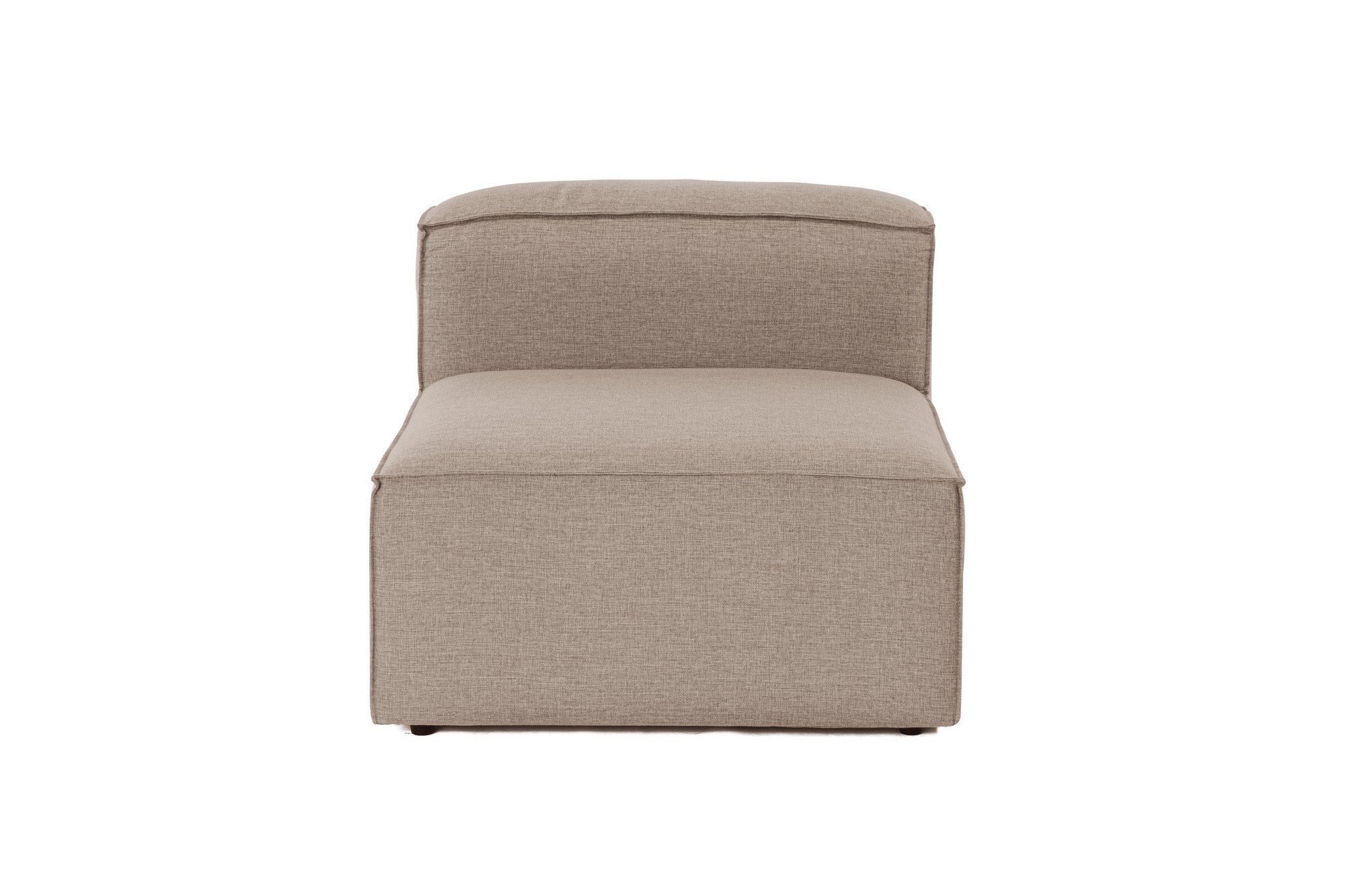 Sofá elegante de 1 lugar, linho marrom, 83 x 105 x 66 cm | Estrutura 100% madeira de carpa, almofada de espuma 32 DNS | Elegante e confortável para espaços de convivência modernos