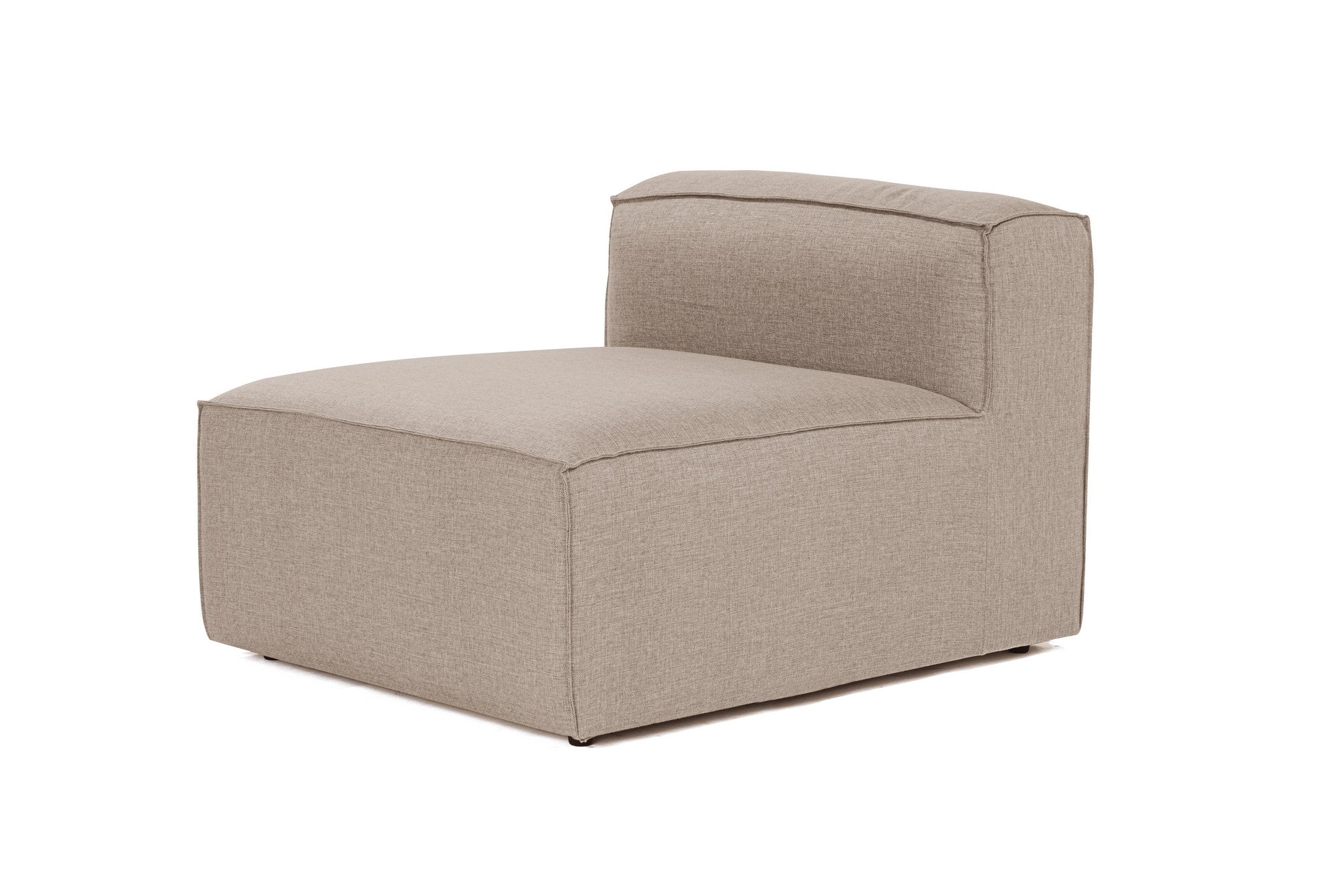 Sofá elegante de 1 lugar, linho marrom, 83 x 105 x 66 cm | Estrutura 100% madeira de carpa, almofada de espuma 32 DNS | Elegante e confortável para espaços de convivência modernos