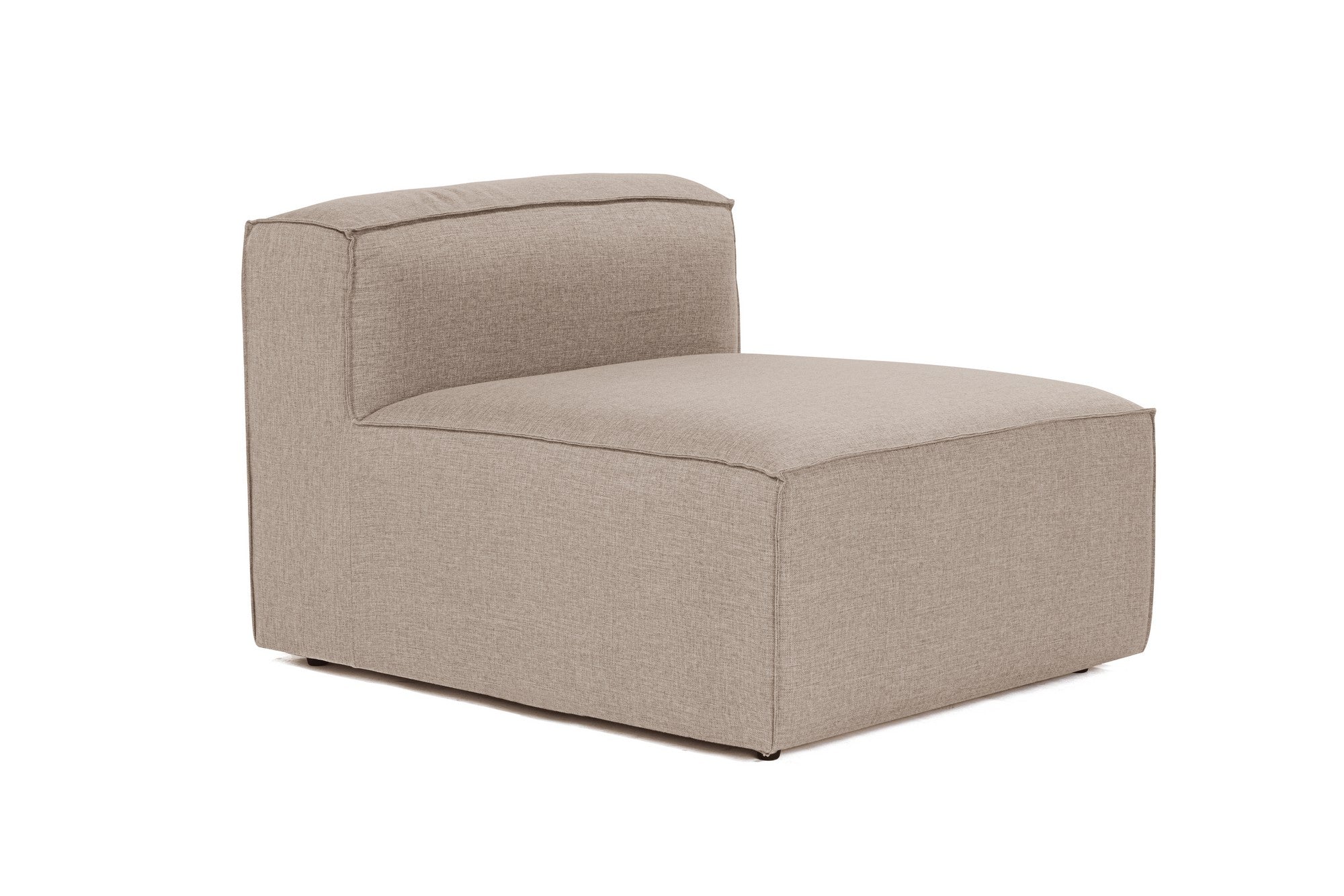 Sofá elegante de 1 lugar, linho marrom, 83 x 105 x 66 cm | Estrutura 100% madeira de carpa, almofada de espuma 32 DNS | Elegante e confortável para espaços de convivência modernos