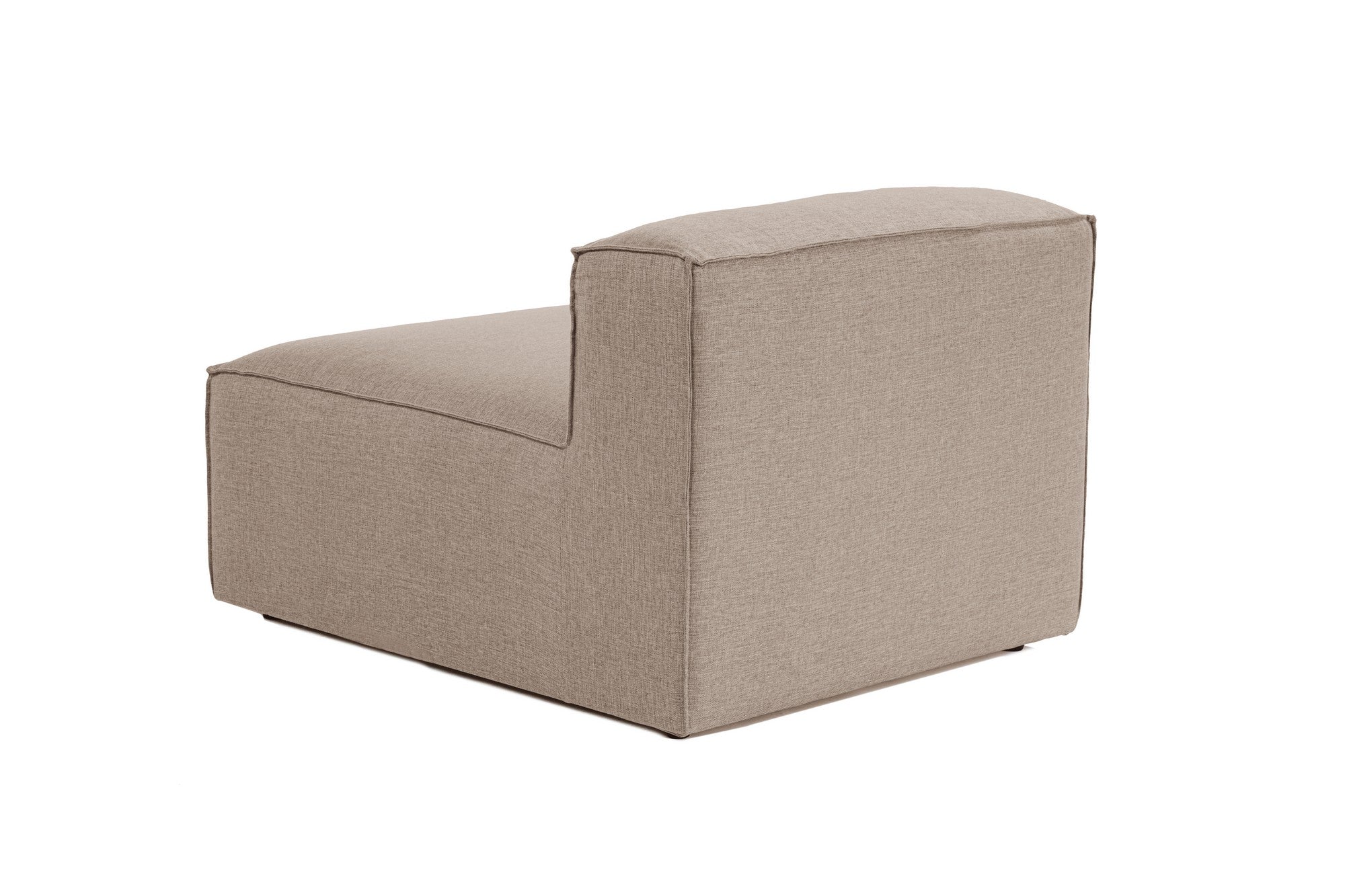 Sofá elegante de 1 lugar, linho marrom, 83 x 105 x 66 cm | Estrutura 100% madeira de carpa, almofada de espuma 32 DNS | Elegante e confortável para espaços de convivência modernos