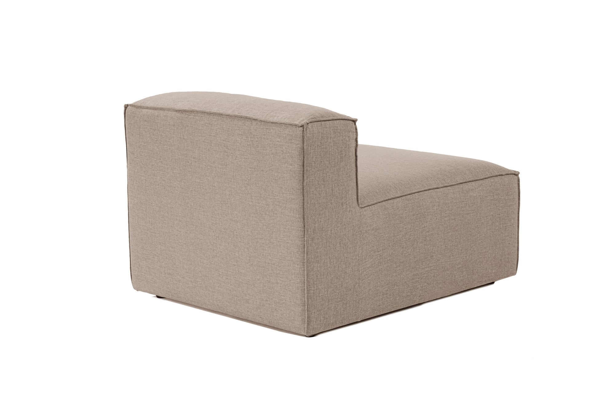 Sofá elegante de 1 lugar, linho marrom, 83 x 105 x 66 cm | Estrutura 100% madeira de carpa, almofada de espuma 32 DNS | Elegante e confortável para espaços de convivência modernos