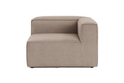 Sofá elegante de 1 lugar, linho marrom, 107 x 105 x 66 cm | Estrutura 100% madeira de carpa, espuma 32 DNS, pernas de plástico | Perfeito para salas de estar modernas e espaços aconchegantes
