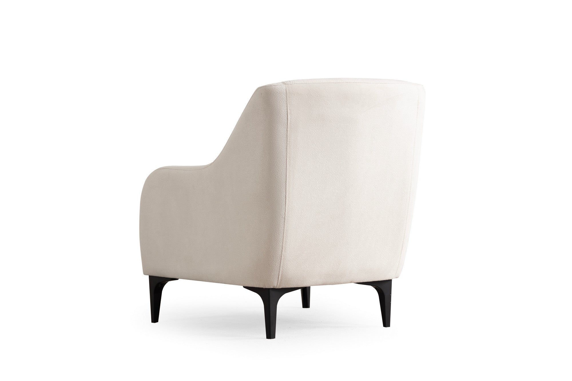 Poltrona Elegante, Cru, 60 x 72 x 81 cm | Estrutura em madeira de faia e aglomerado, 100% poliéster, almofada de espuma macia | Perfeita para sala de estar e escritório