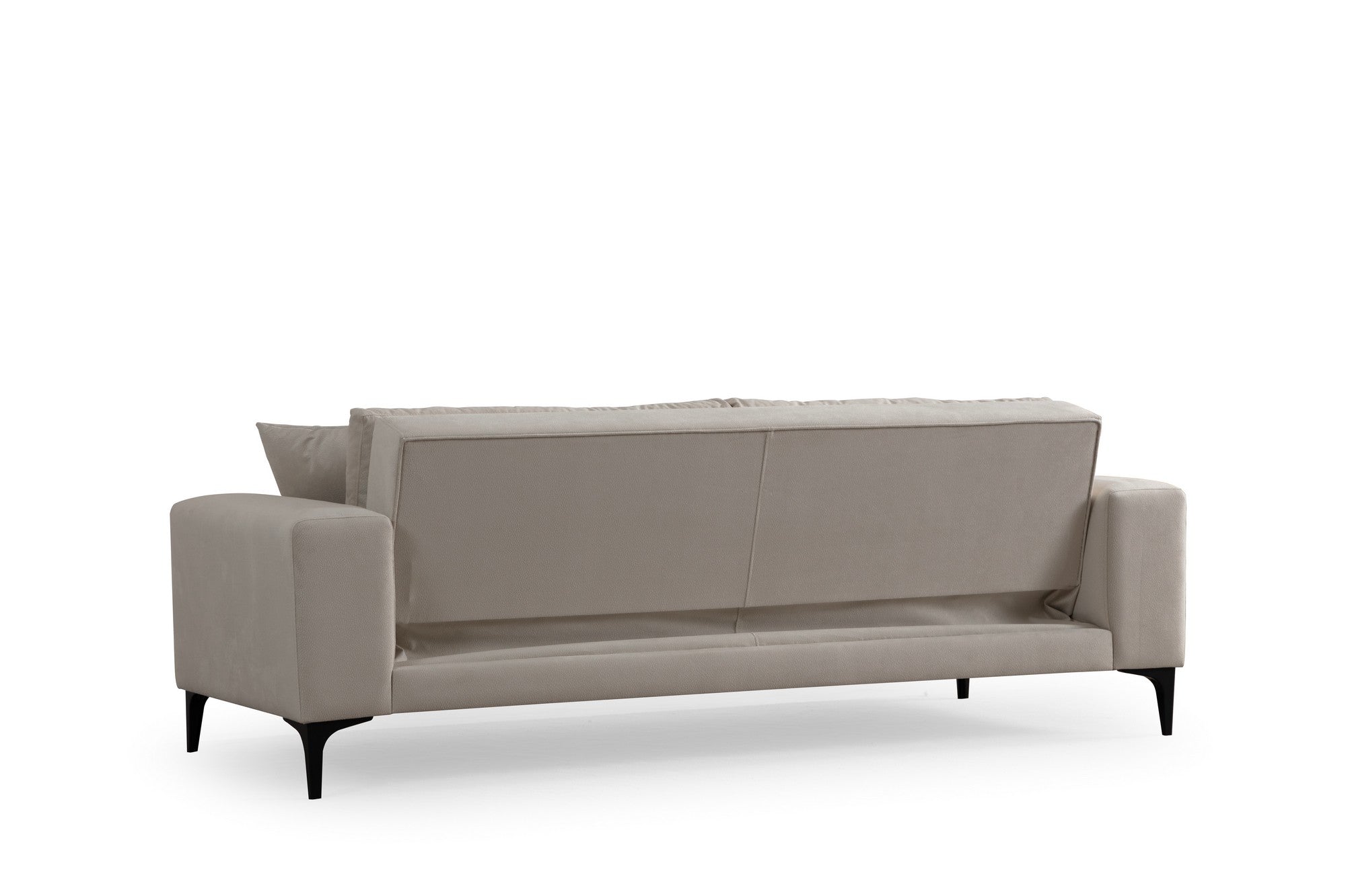 Sofá elegante de 3 lugares, cor crua, 234 x 100 x 78 cm | Estrutura em madeira de faia, 100% poliéster, almofadas de espuma macia | Perfeito para salas de estar modernas