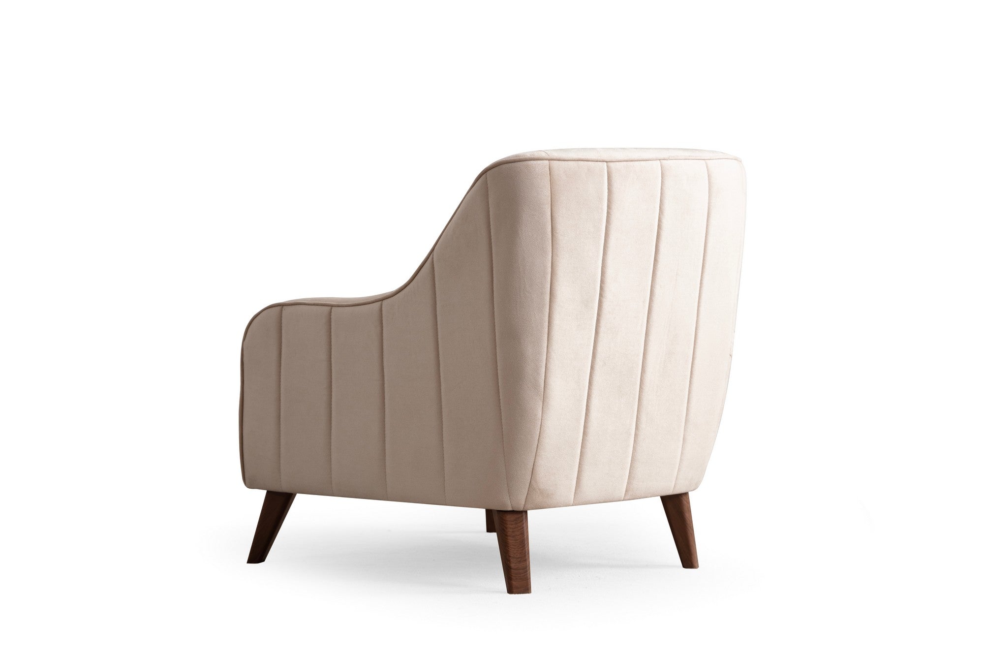 Poltrona Elegante, Cru, 60 x 72 x 81 cm | Estrutura em madeira de faia e aglomerado, 100% poliéster, espuma macia | Elegante e confortável para sala de estar e escritório