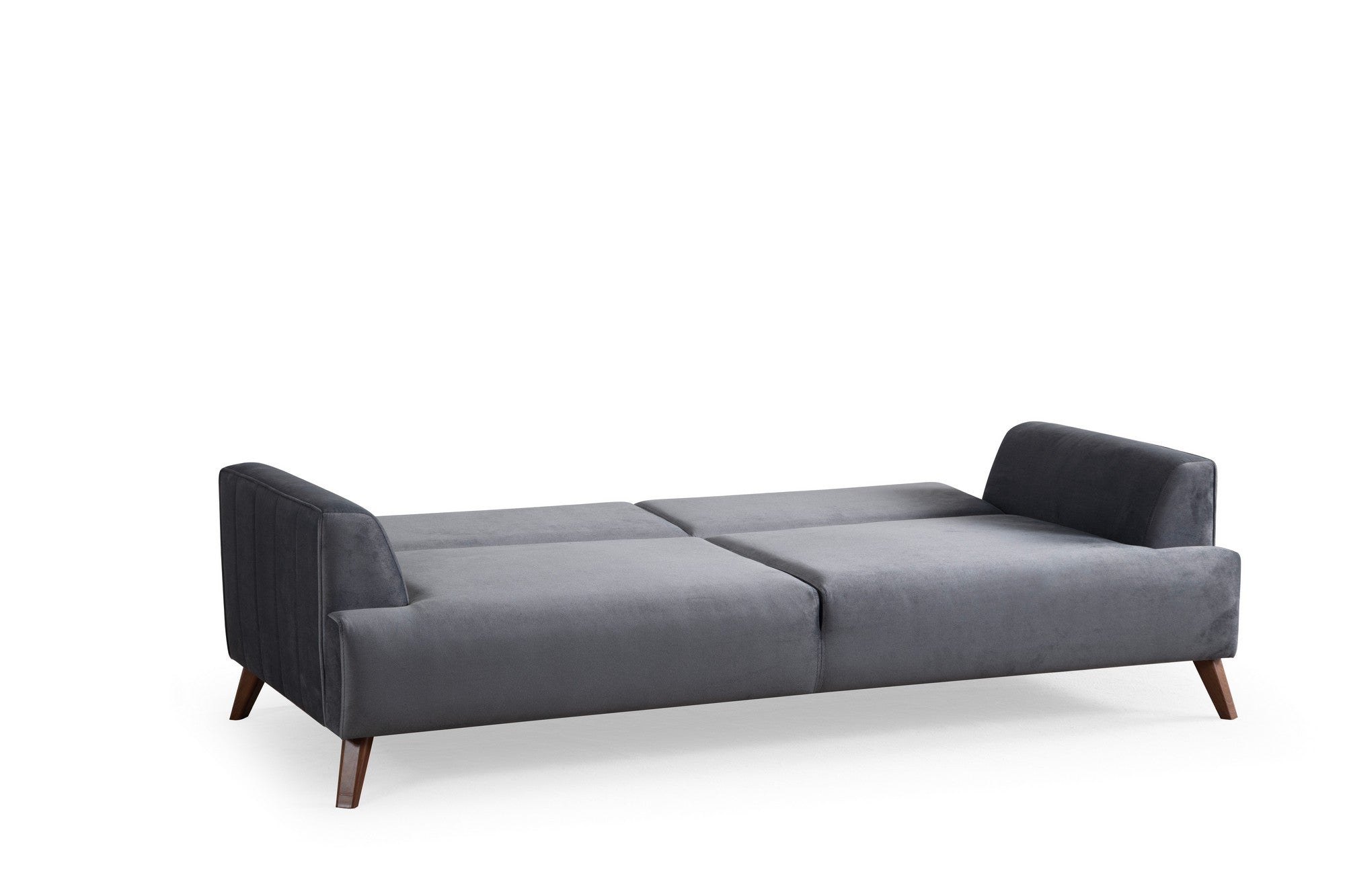 Sofá elegante de 3 lugares, cinza escuro, 220 x 100 x 78 cm | Estrutura em madeira de faia e aglomerado, 100% poliéster, lavável a seco | Design confortável e moderno para salas de estar