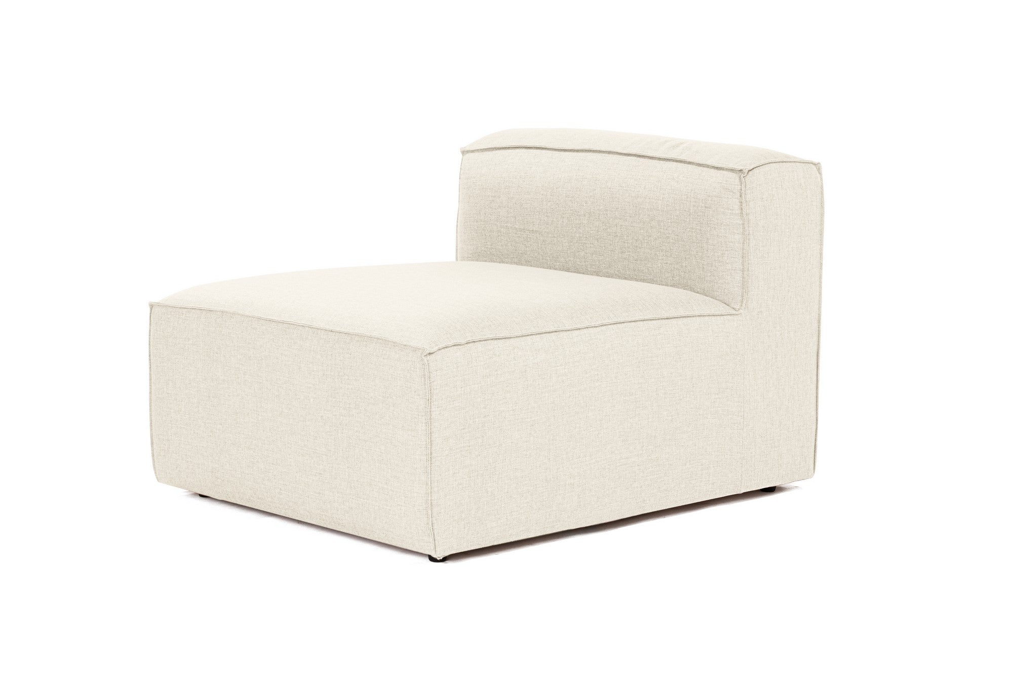 Sofá elegante de 1 lugar, linho cru, 83 x 66 x 105 cm | Estrutura 100% madeira de carpa, espuma DNS 32, pernas de plástico | Perfeito para salas de estar modernas e espaços aconchegantes