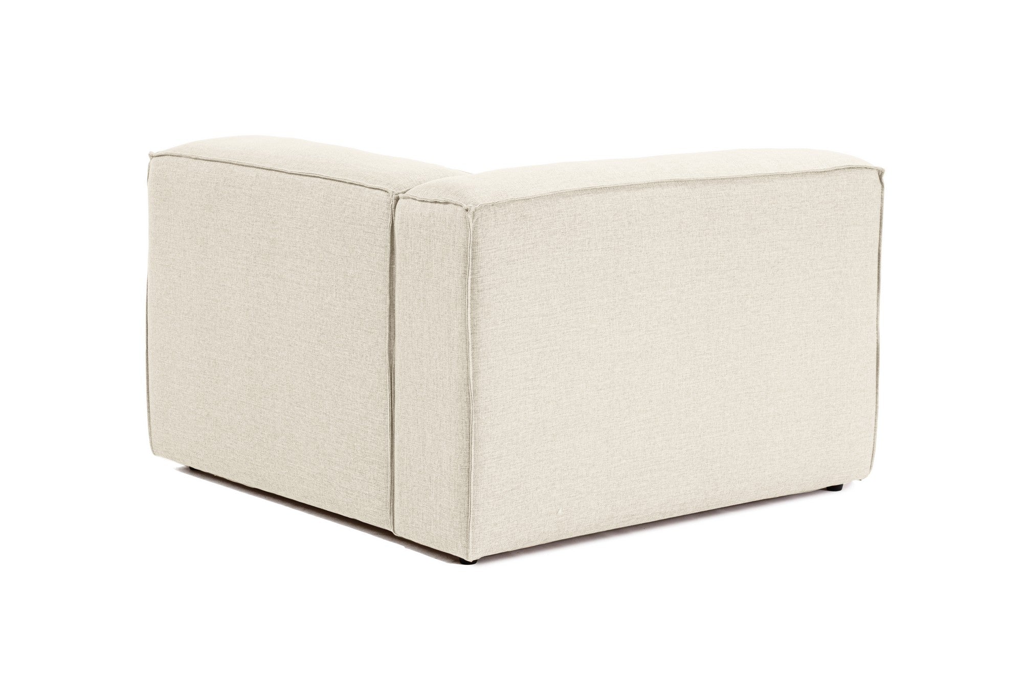 Sofá de 1 lugar em cru, 107 x 105 x 66 cm | Estrutura 100% madeira de carpa, tecido 100% linho, espuma 32 DNS | Elegante e confortável para espaços de convivência modernos