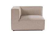 Sofá elegante de 1 lugar, bege areia, 95 x 65 x 95 cm | Estrutura 100% madeira de carpa, tecido 100% linho, espuma 32 DNS | Elegante e confortável para espaços de convivência modernos