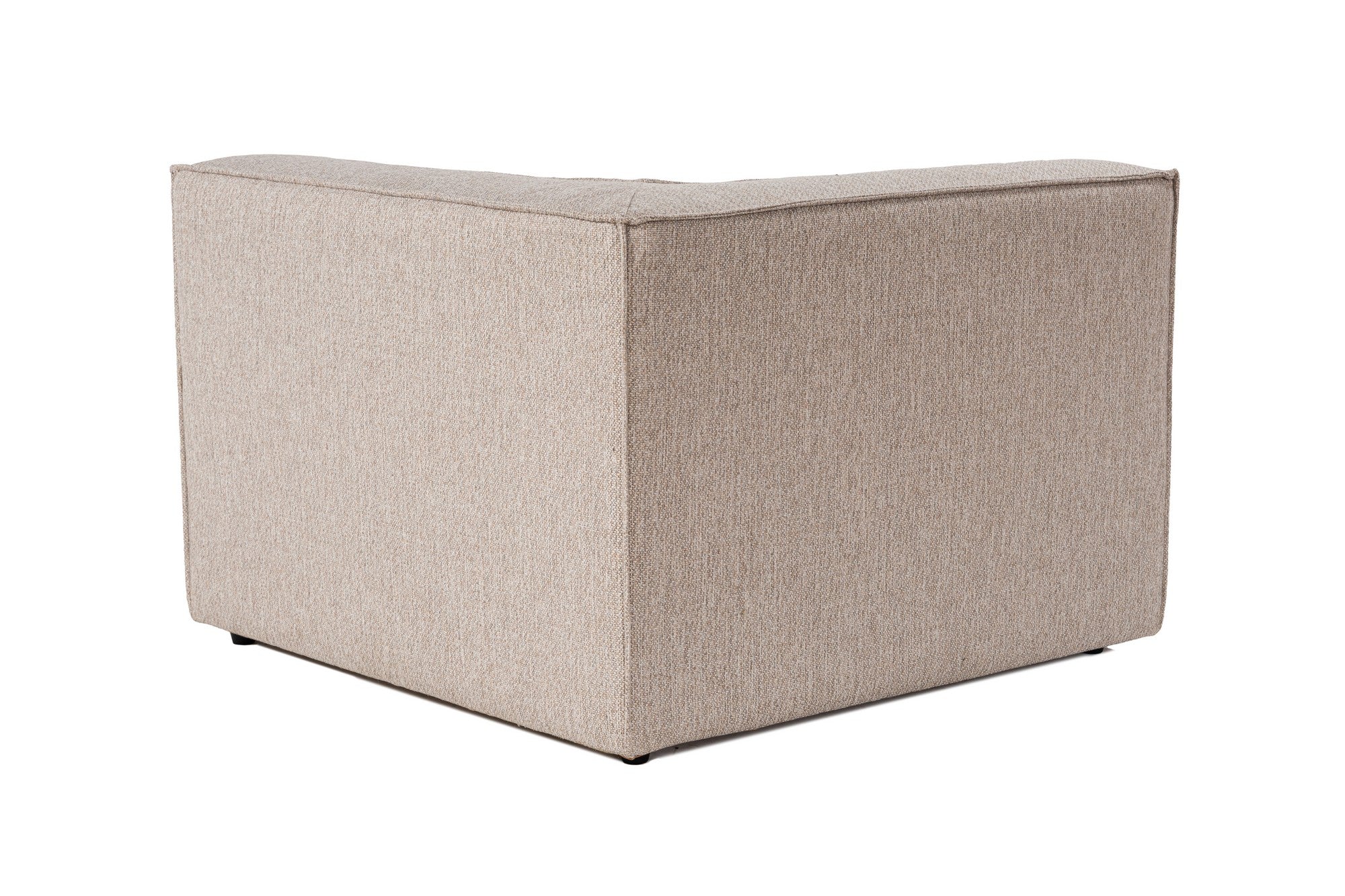 Sofá elegante de 1 lugar, bege areia, 95 x 65 x 95 cm | Estrutura 100% madeira de carpa, tecido 100% linho, espuma 32 DNS | Elegante e confortável para espaços de convivência modernos