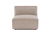 Sofá elegante de 1 lugar, bege areia, 80 x 65 x 95 cm | Estrutura 100% madeira de carpa, tecido 100% linho, espuma 32 DNS | Elegante e confortável para espaços de convivência modernos
