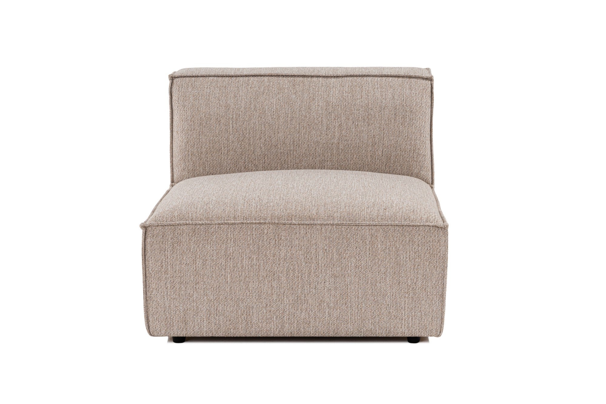 Sofá elegante de 1 lugar, bege areia, 80 x 65 x 95 cm | Estrutura 100% madeira de carpa, tecido 100% linho, espuma 32 DNS | Elegante e confortável para espaços de convivência modernos