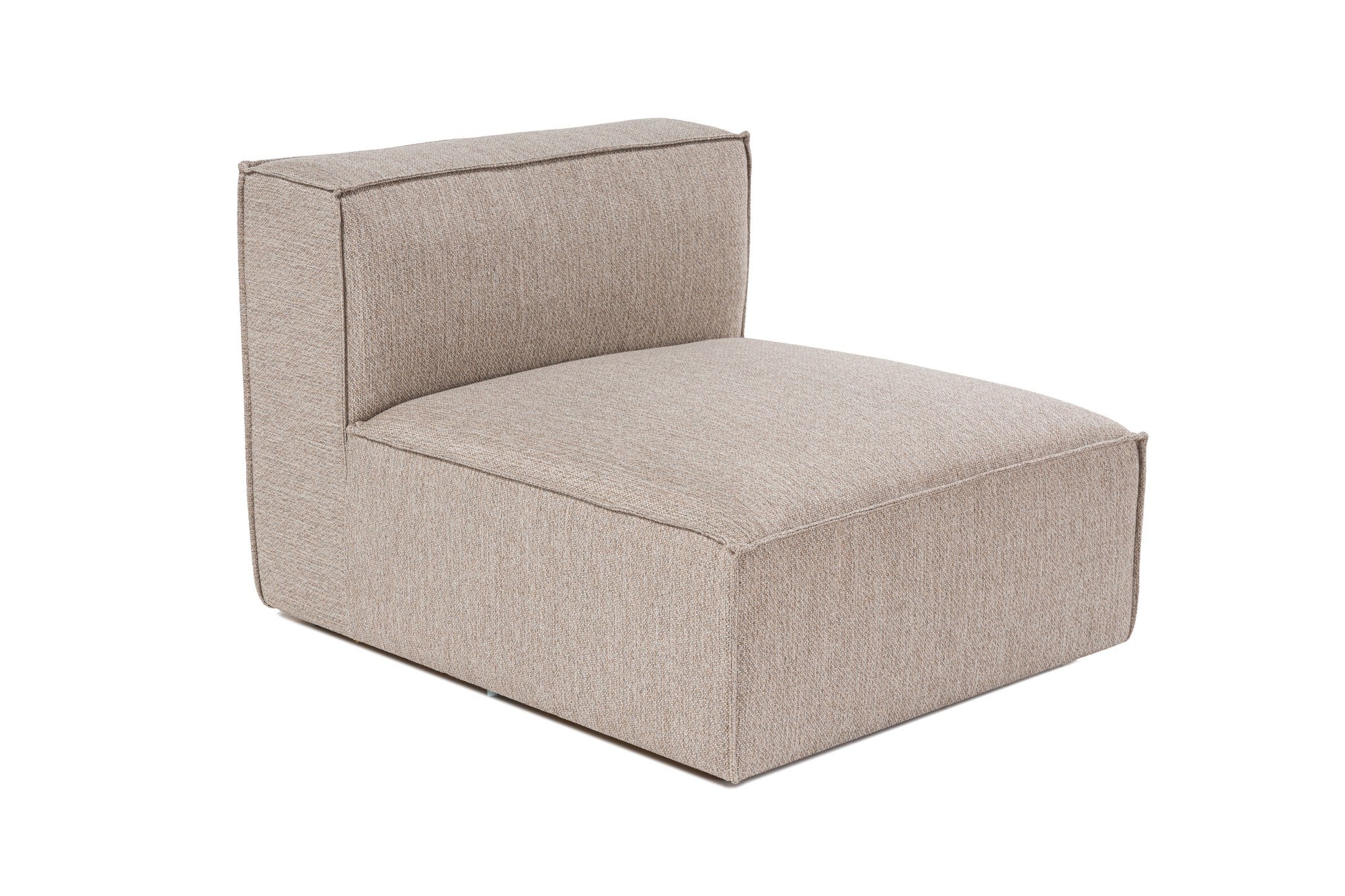 Sofá elegante de 1 lugar, bege areia, 80 x 65 x 95 cm | Estrutura 100% madeira de carpa, tecido 100% linho, espuma 32 DNS | Elegante e confortável para espaços de convivência modernos