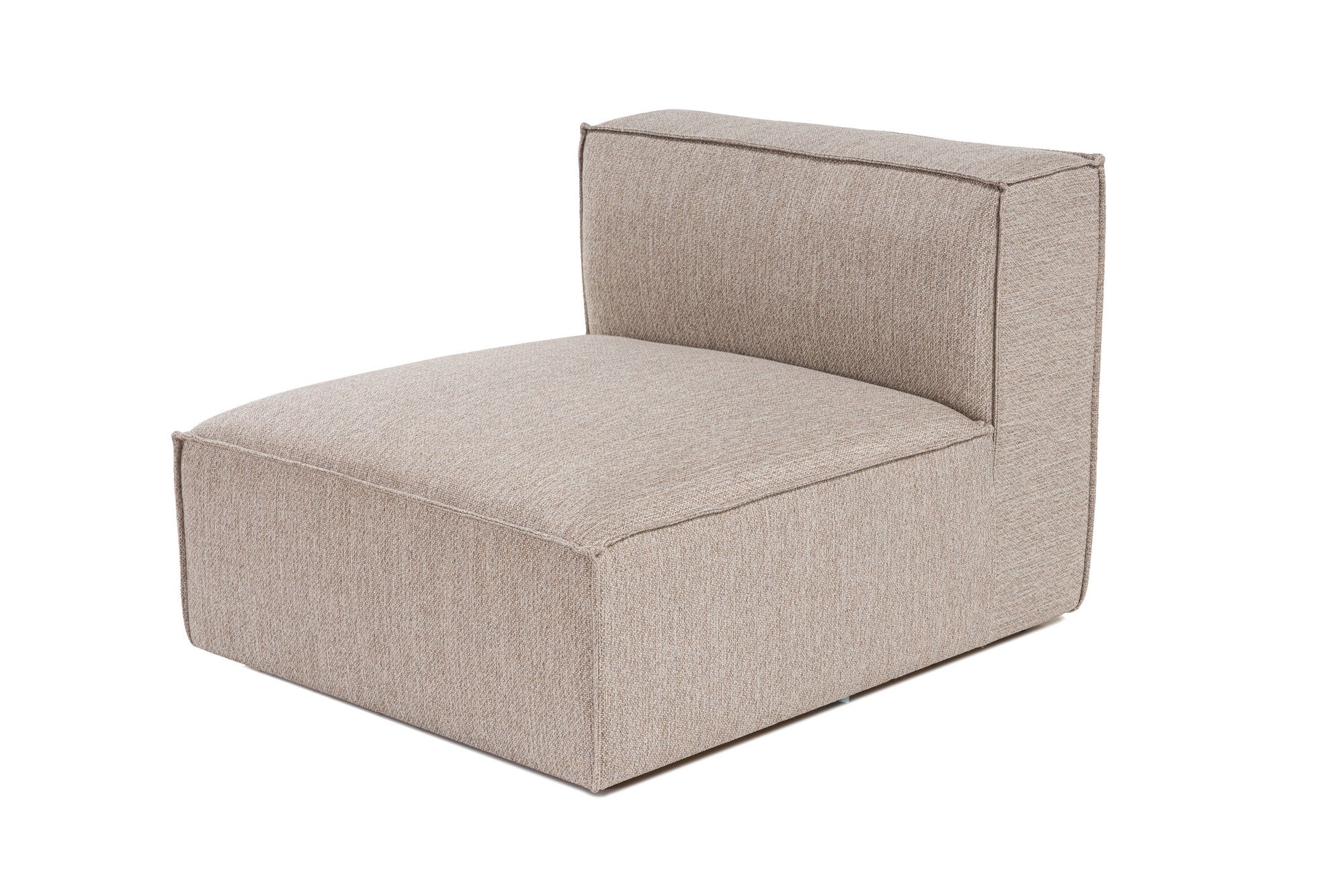 Sofá elegante de 1 lugar, bege areia, 80 x 65 x 95 cm | Estrutura 100% madeira de carpa, tecido 100% linho, espuma 32 DNS | Elegante e confortável para espaços de convivência modernos