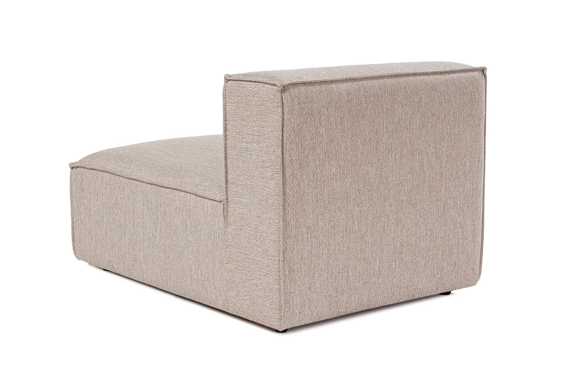 Sofá elegante de 1 lugar, bege areia, 80 x 65 x 95 cm | Estrutura 100% madeira de carpa, tecido 100% linho, espuma 32 DNS | Elegante e confortável para espaços de convivência modernos