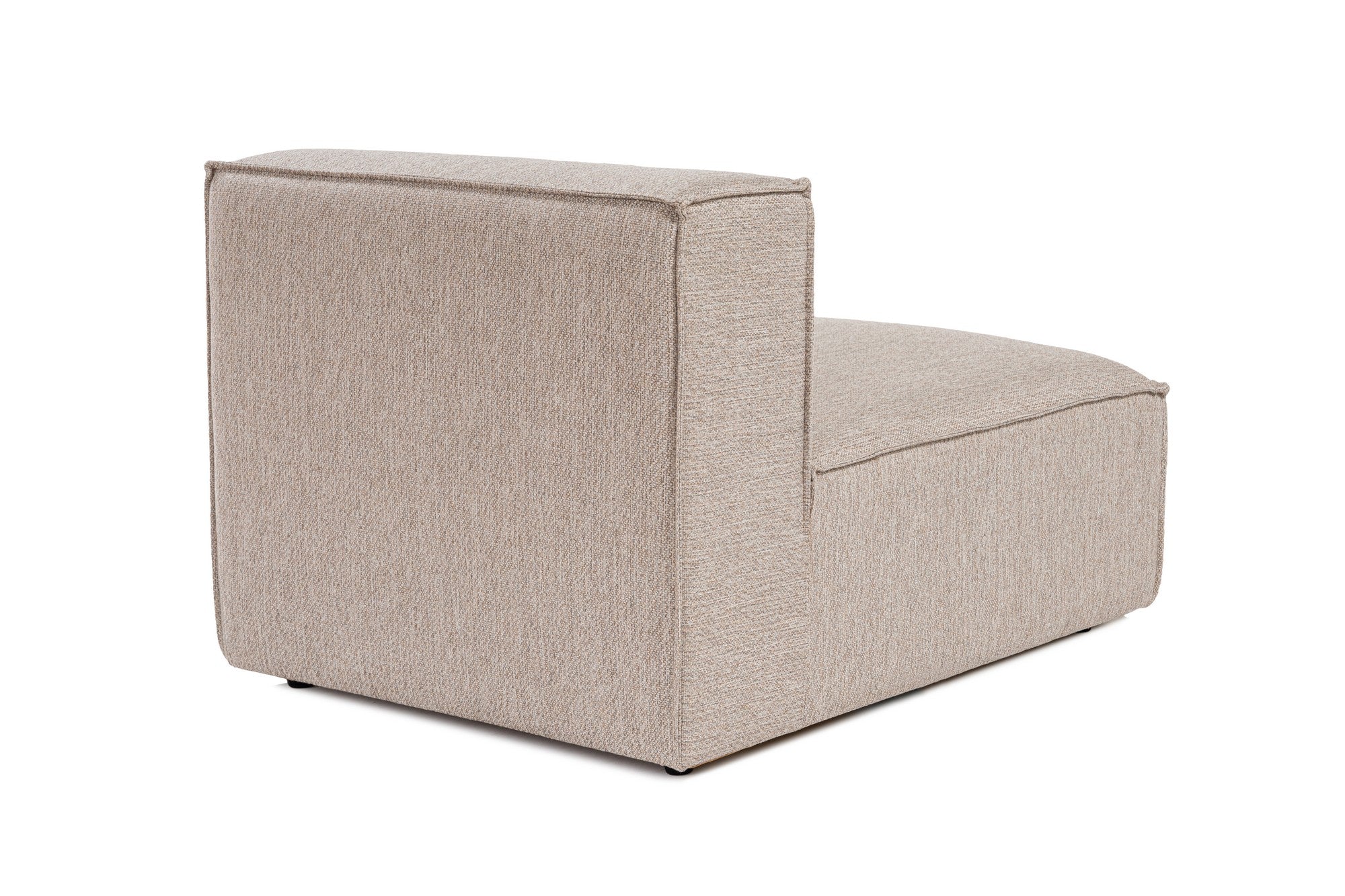 Sofá elegante de 1 lugar, bege areia, 80 x 65 x 95 cm | Estrutura 100% madeira de carpa, tecido 100% linho, espuma 32 DNS | Elegante e confortável para espaços de convivência modernos