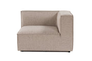 Sofá elegante de 1 lugar, bege areia, 95 x 65 x 95 cm | Estrutura 100% madeira de carpa, tecido 100% linho, espuma 32 DNS | Elegante e confortável para espaços de convivência modernos
