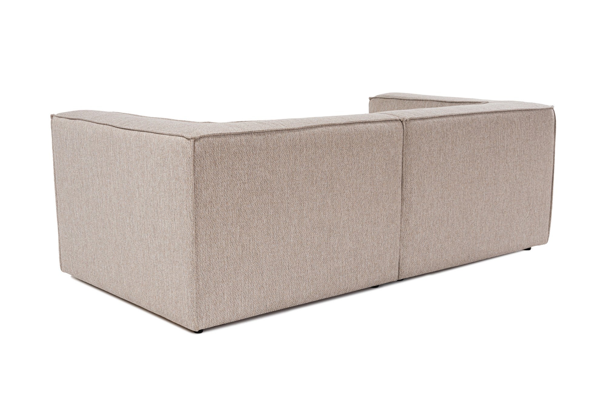 Sofá elegante de 2 lugares, bege areia, 190 x 95 x 65 cm | Estrutura 100% madeira de carpa, tecido 100% linho, espuma 32 DNS | Elegante e confortável para espaços de convivência modernos