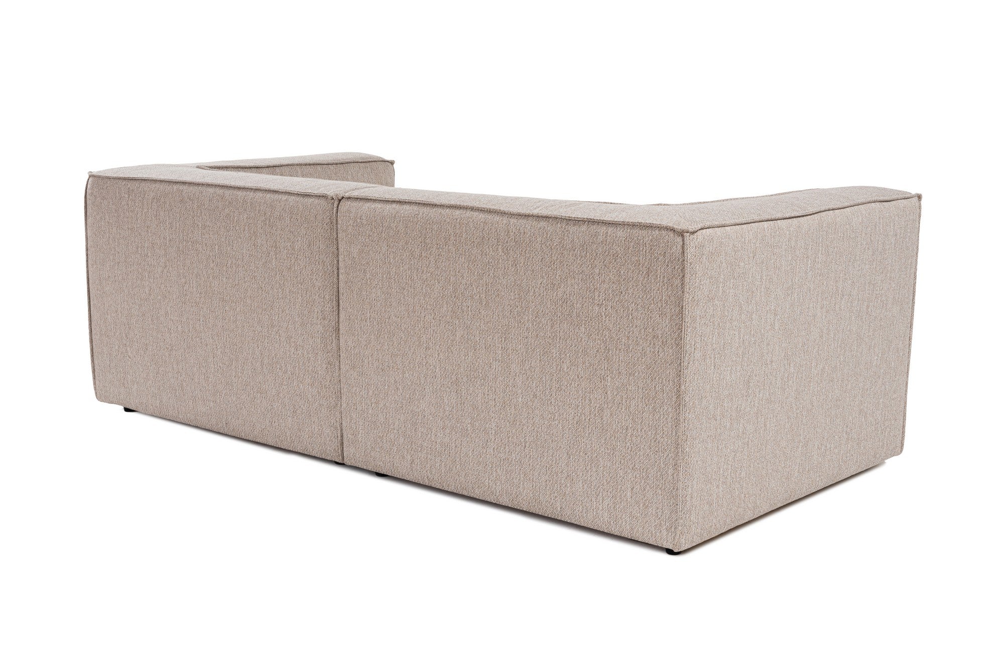 Sofá elegante de 2 lugares, bege areia, 190 x 95 x 65 cm | Estrutura 100% madeira de carpa, tecido 100% linho, espuma 32 DNS | Elegante e confortável para espaços de convivência modernos