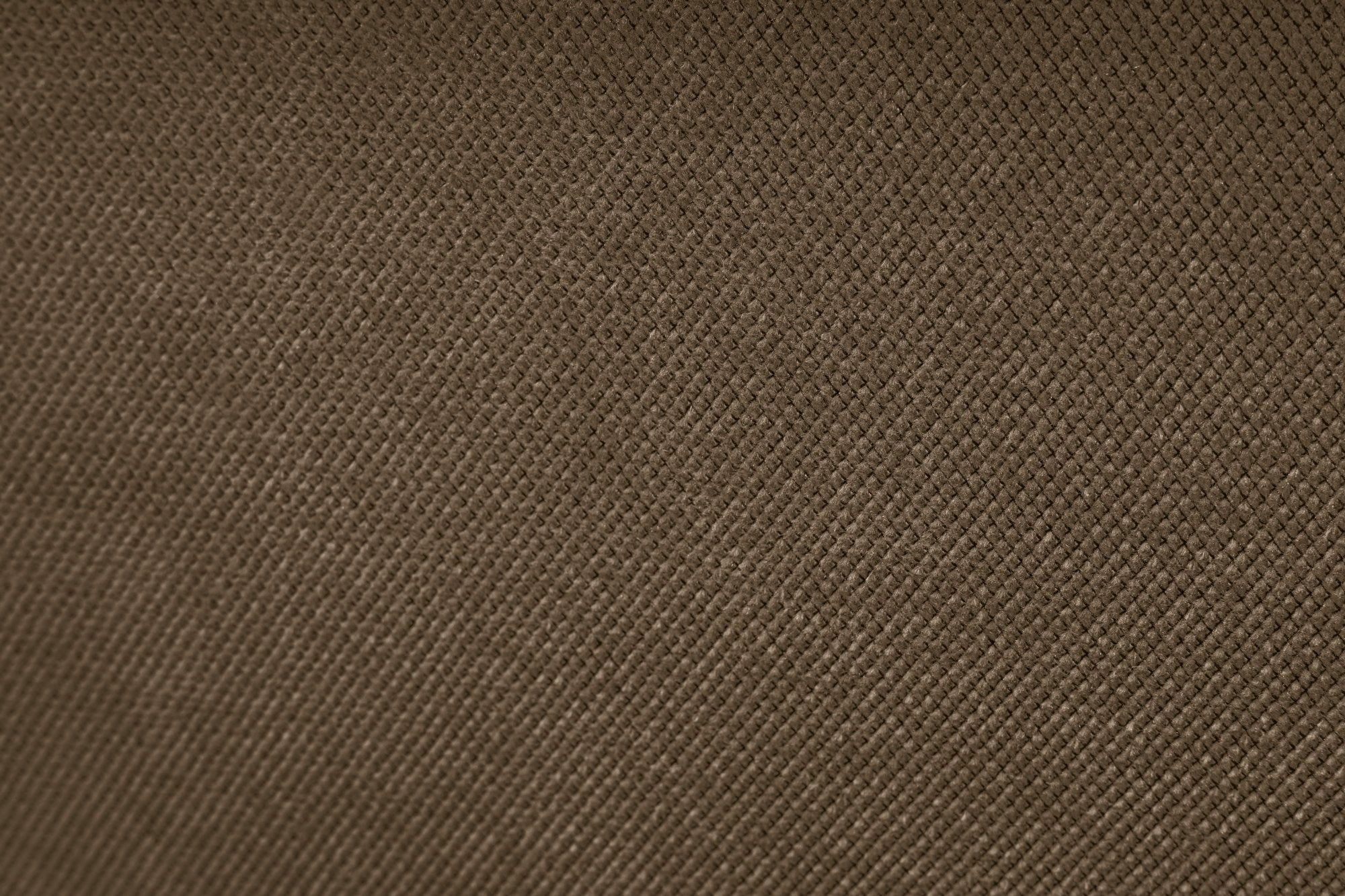 Sofá de canto elegante, marrom, 350 x 190 x 65 cm | Estrutura 100% madeira de carpa, tecido 100% linho, assentos de espuma 32 DNS, inclui pufe | Perfeito para salas de estar modernas