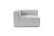 Sofá elegante de 1 lugar, cinza claro, 66 cm de altura | Estrutura 100% madeira de carpa, tecido 100% linho, espuma 32 DNS | Elegante e confortável para espaços de convivência modernos