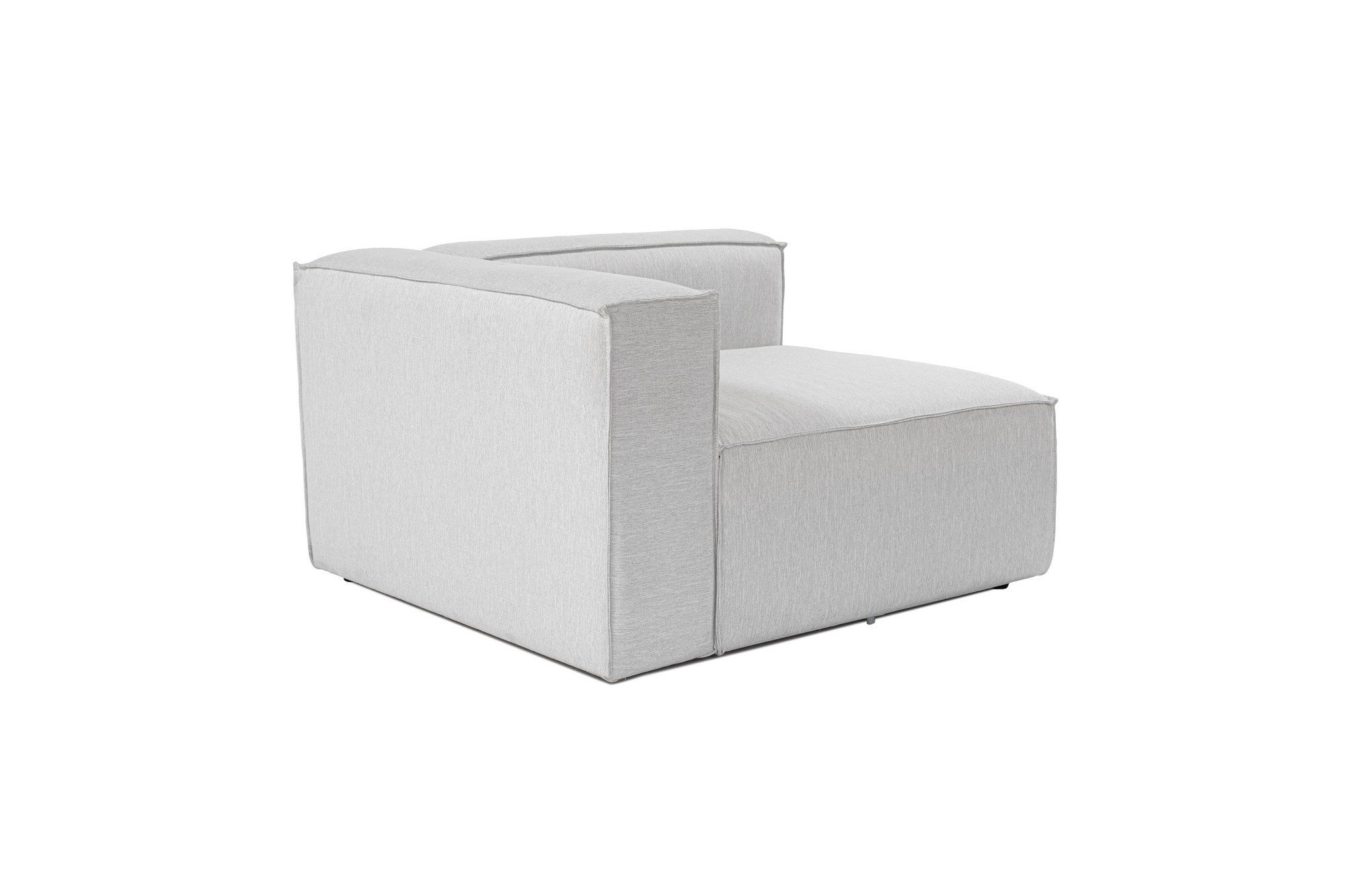 Sofá elegante de 1 lugar, cinza claro, 66 cm de altura | Estrutura 100% madeira de carpa, tecido 100% linho, espuma 32 DNS | Elegante e confortável para espaços de convivência modernos
