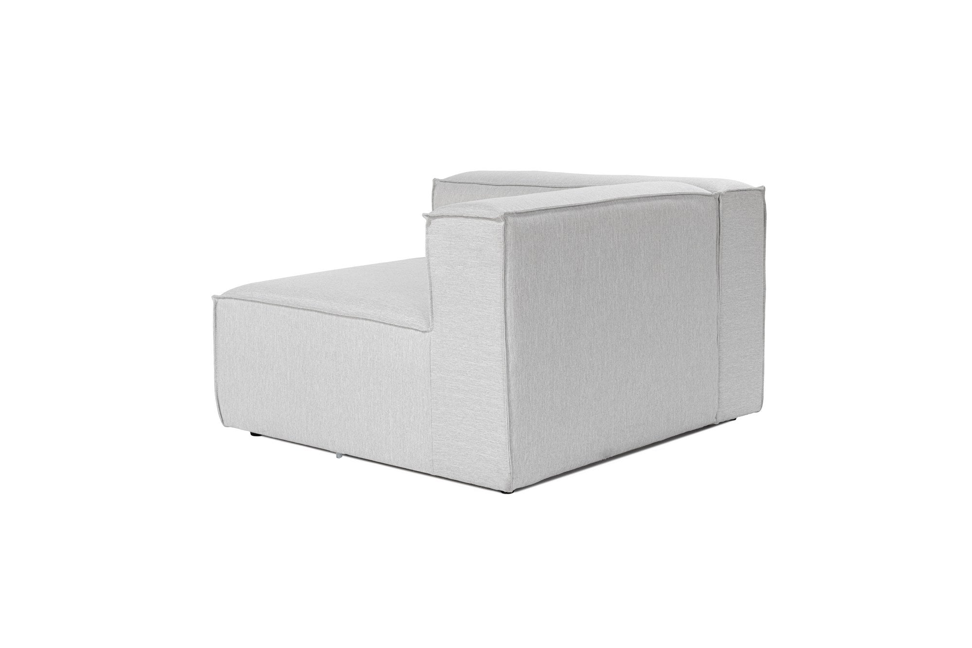 Sofá elegante de 1 lugar, cinza claro, 66 cm de altura | Estrutura 100% madeira de carpa, tecido 100% linho, espuma 32 DNS | Elegante e confortável para espaços de convivência modernos