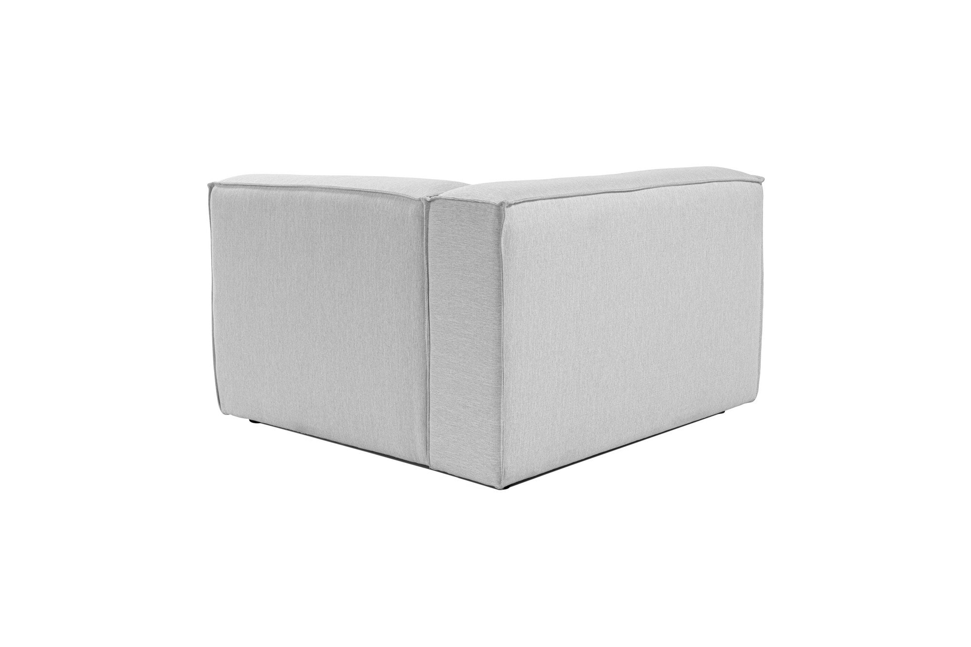 Sofá elegante de 1 lugar, cinza claro, 66 cm de altura | Estrutura 100% madeira de carpa, tecido 100% linho, espuma 32 DNS | Elegante e confortável para espaços de convivência modernos