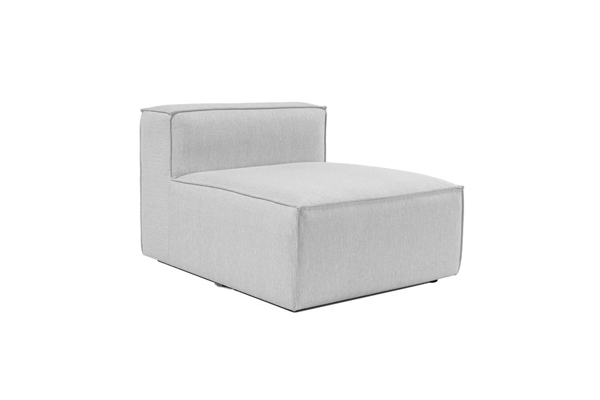 Sofá elegante de 1 lugar, cinza claro, 66 cm de altura | Estrutura 100% madeira de carpa, tecido 100% linho, espuma 32 DNS | Elegante e confortável para espaços de convivência modernos