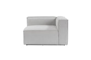 Sofá elegante de 1 lugar, cinza claro, 66 cm de altura | Estrutura 100% madeira de carpa, tecido 100% linho, espuma 32 DNS | Elegante e confortável para espaços de convivência modernos