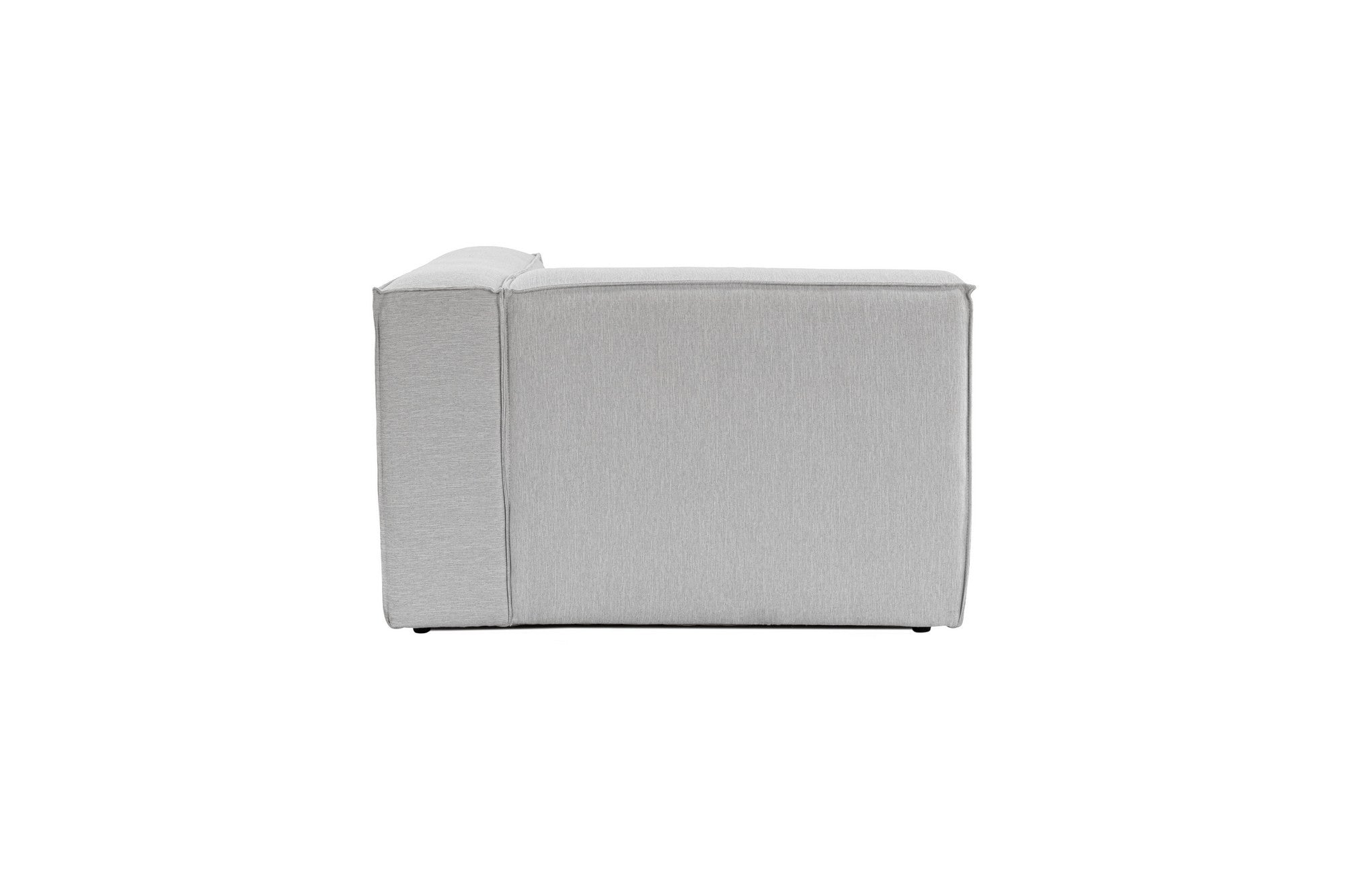 Sofá elegante de 1 lugar, cinza claro, 66 cm de altura | Estrutura 100% madeira de carpa, tecido 100% linho, espuma 32 DNS | Elegante e confortável para espaços de convivência modernos