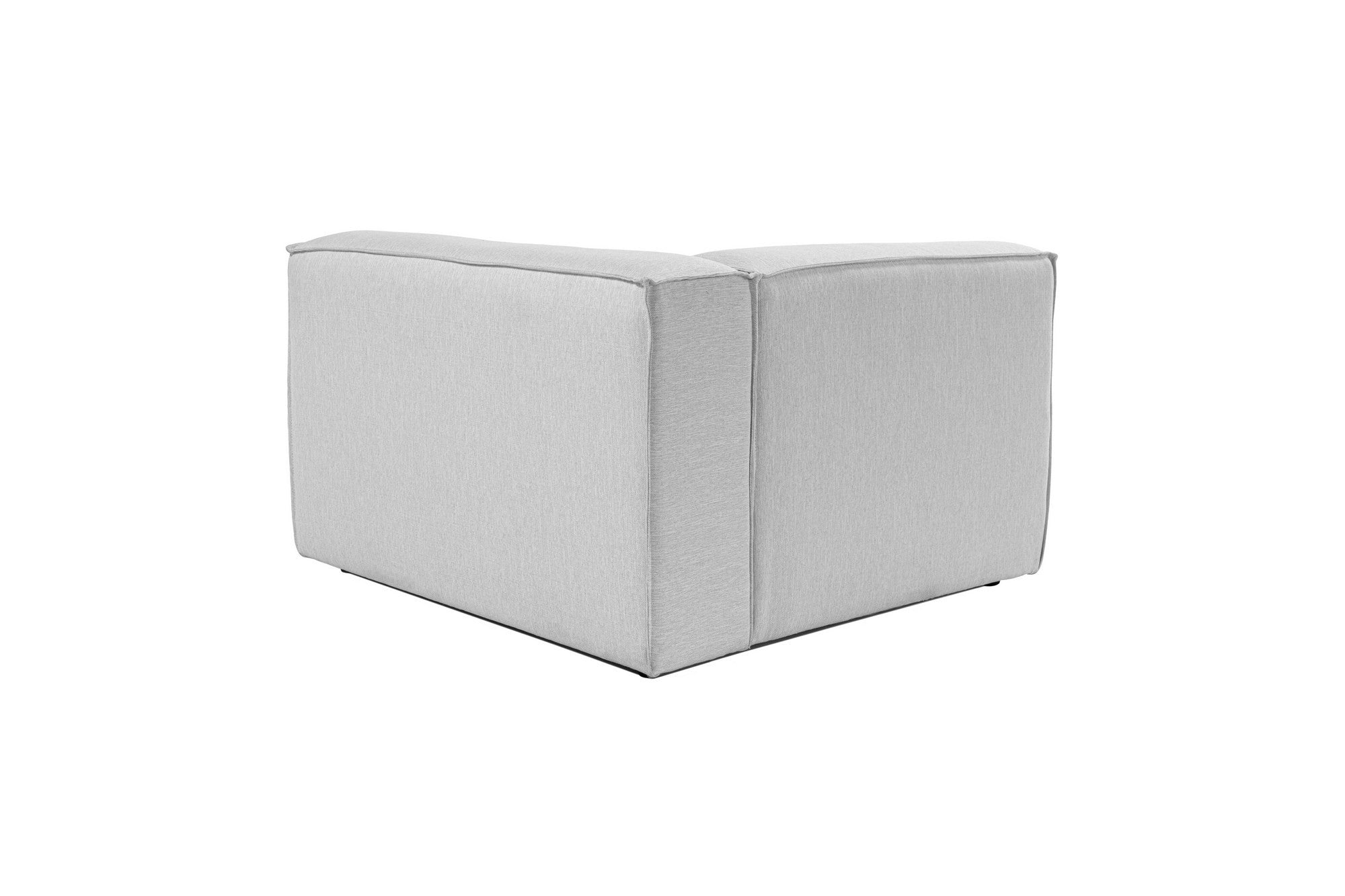 Sofá elegante de 1 lugar, cinza claro, 66 cm de altura | Estrutura 100% madeira de carpa, tecido 100% linho, espuma 32 DNS | Elegante e confortável para espaços de convivência modernos