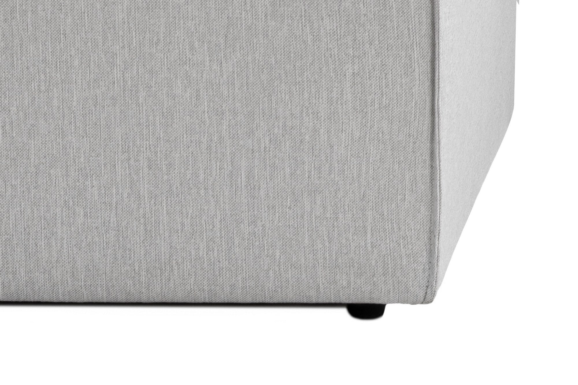 Sofá elegante de 1 lugar, cinza claro, 66 cm de altura | Estrutura 100% madeira de carpa, tecido 100% linho, espuma 32 DNS | Elegante e confortável para espaços de convivência modernos
