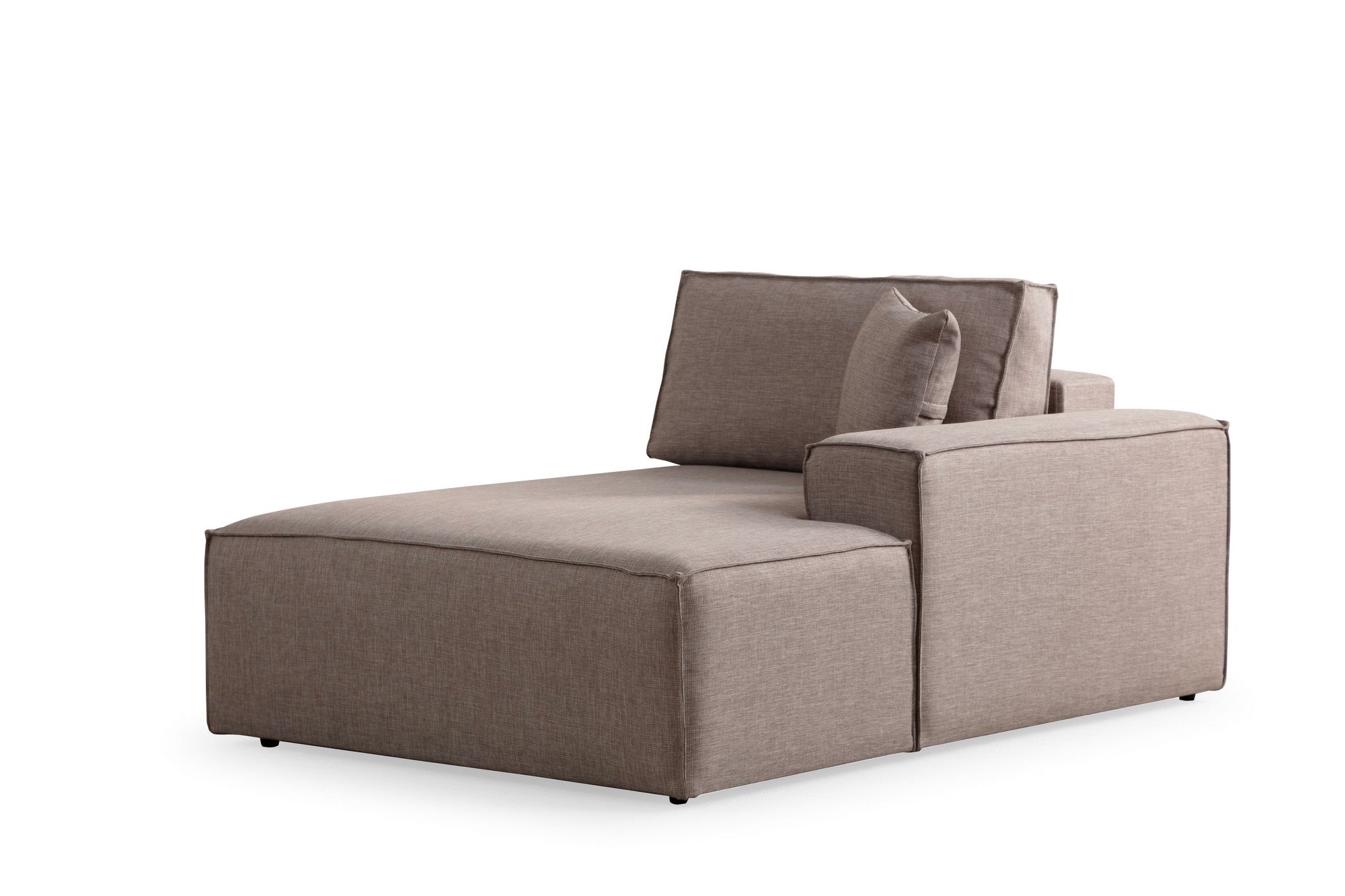 Sofá-cama de canto elegante, marrom, 260 cm | Estrutura em madeira de faia e aglomerado, 100% poliéster | Mecanismo deslizante, tecido lavável a seco, perfeito para ambientes modernos