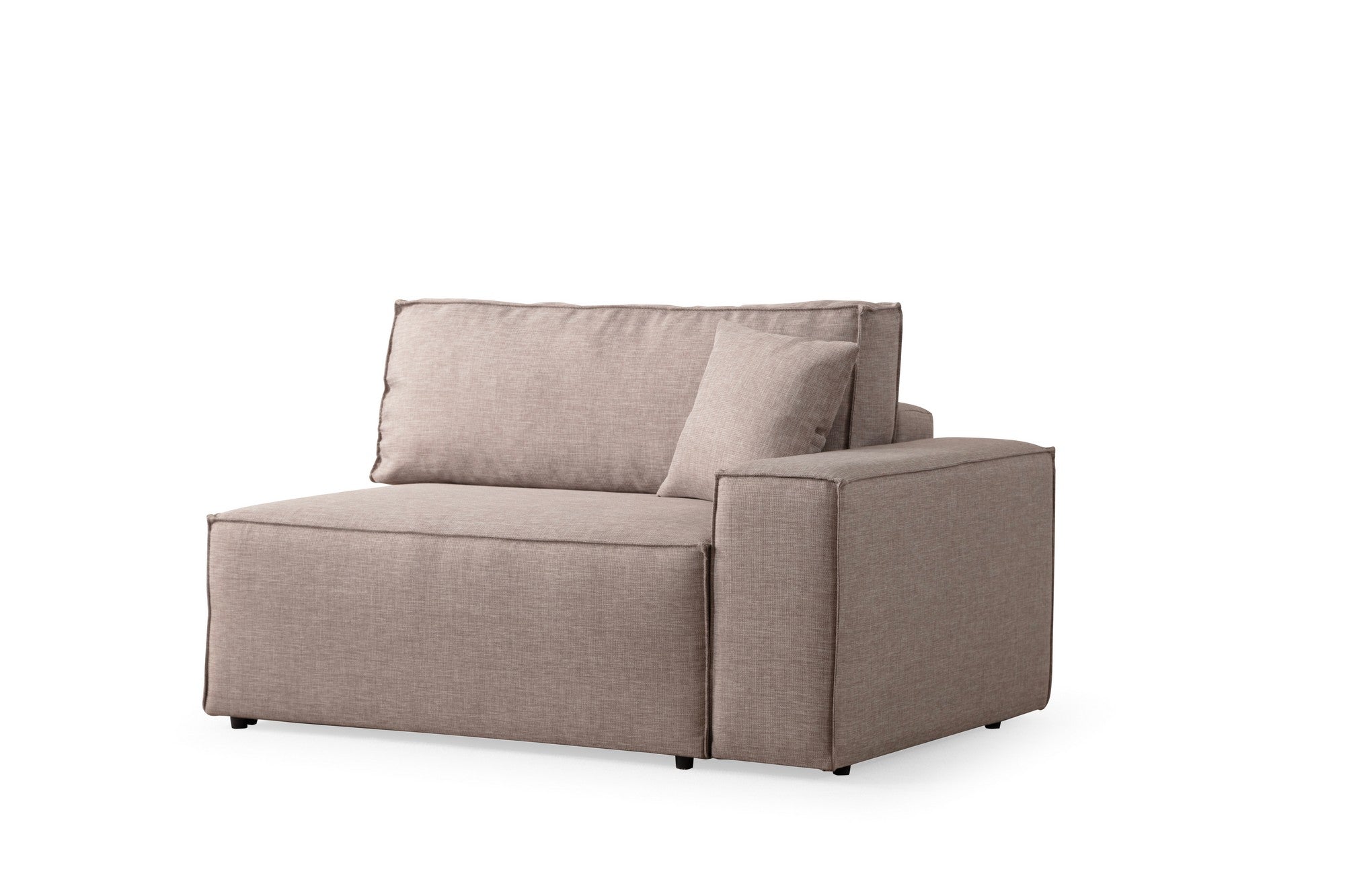 Sofá-cama de canto elegante, marrom, 260 cm | Estrutura em madeira de faia e aglomerado, 100% poliéster | Mecanismo deslizante, espuma macia, tecido lavável a seco | Perfeito para espaços modernos