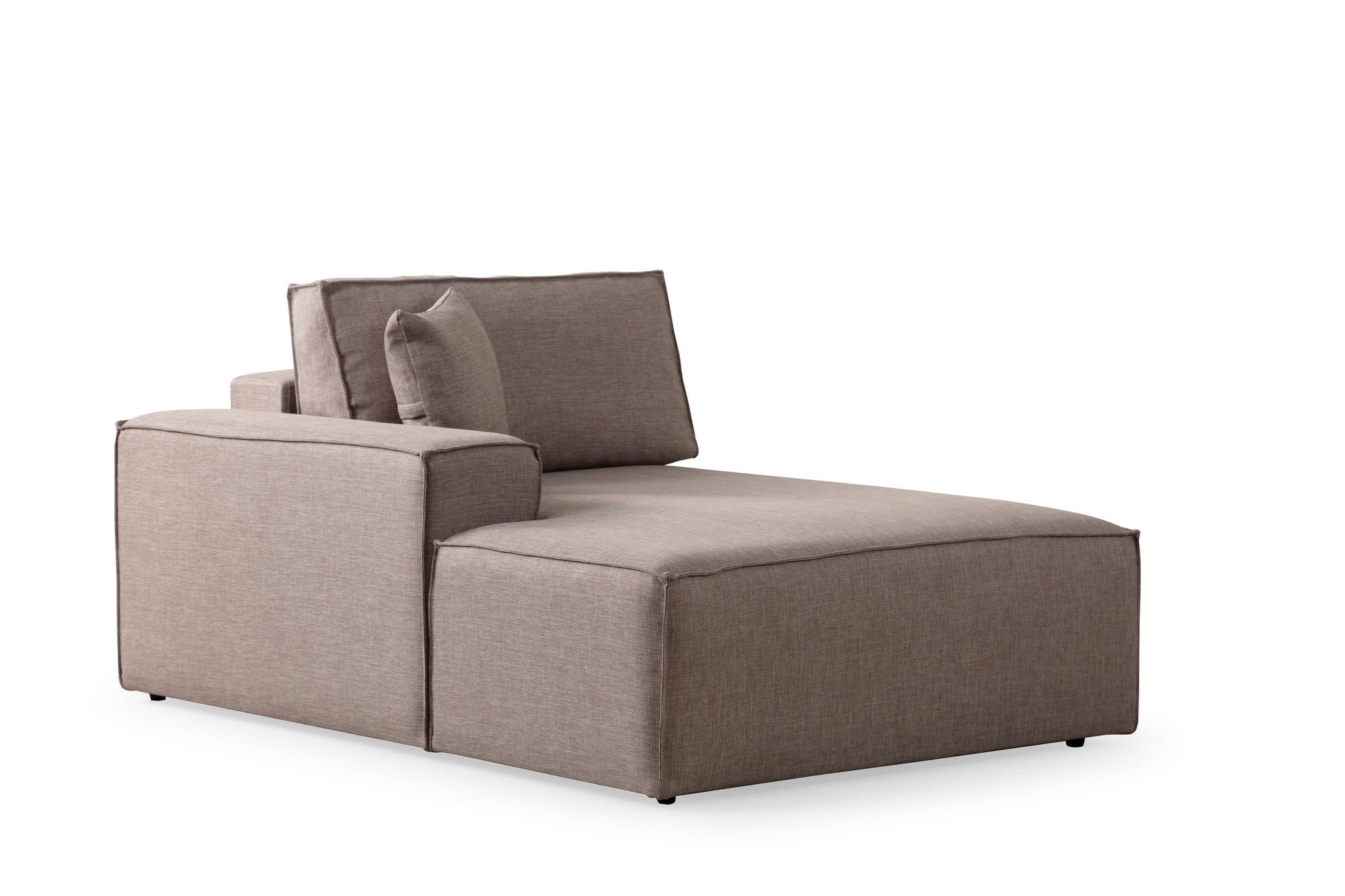 Sofá-cama de canto elegante, marrom, 260 cm | Estrutura em madeira de faia e aglomerado, 100% poliéster | Mecanismo deslizante, espuma macia, tecido lavável a seco | Perfeito para espaços modernos