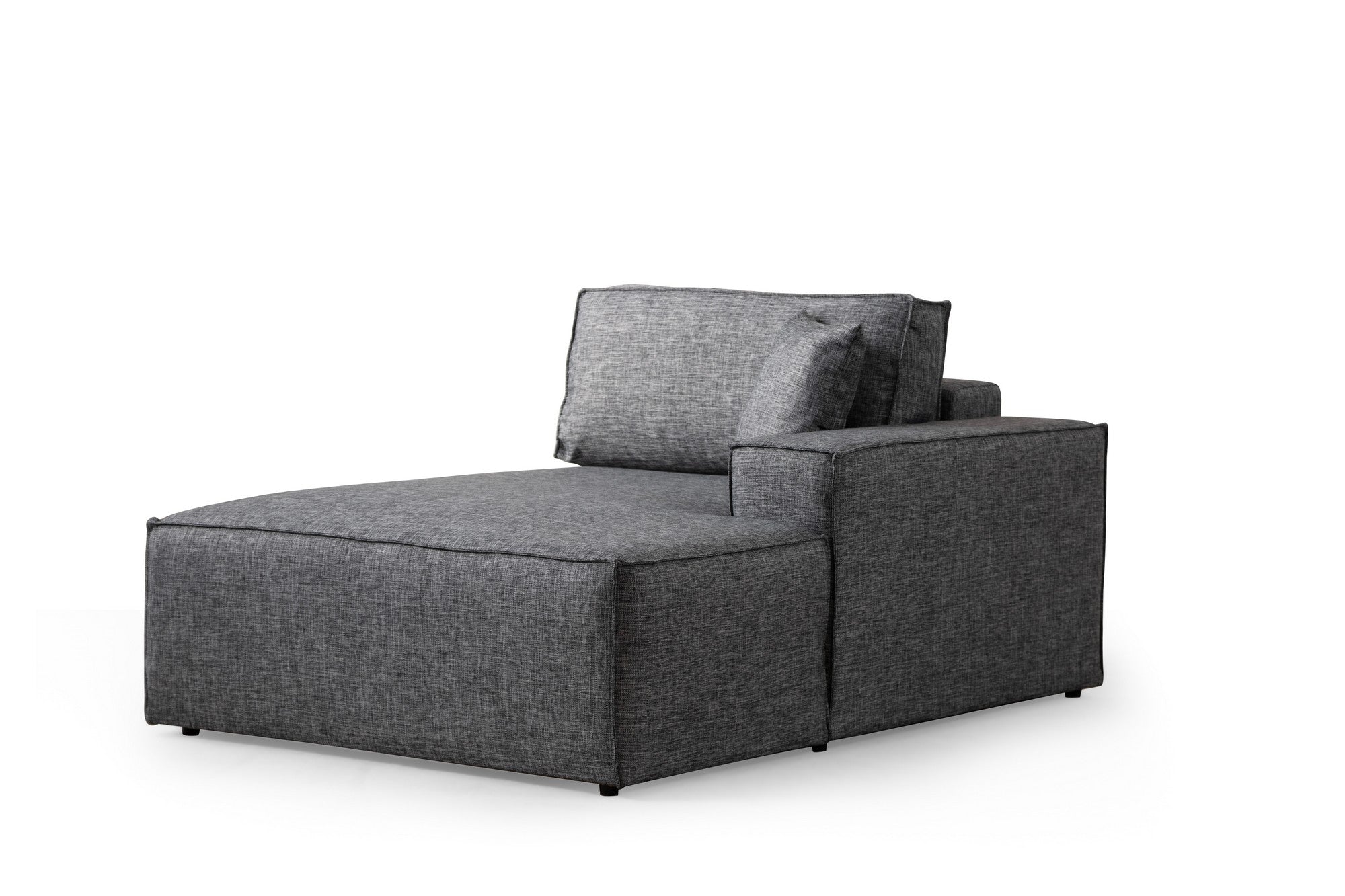 Sofá-cama de canto elegante, cinza escuro, 260 cm | Estrutura em madeira de faia e aglomerado, 100% poliéster | Mecanismo deslizante, espuma macia, perfeito para espaços modernos