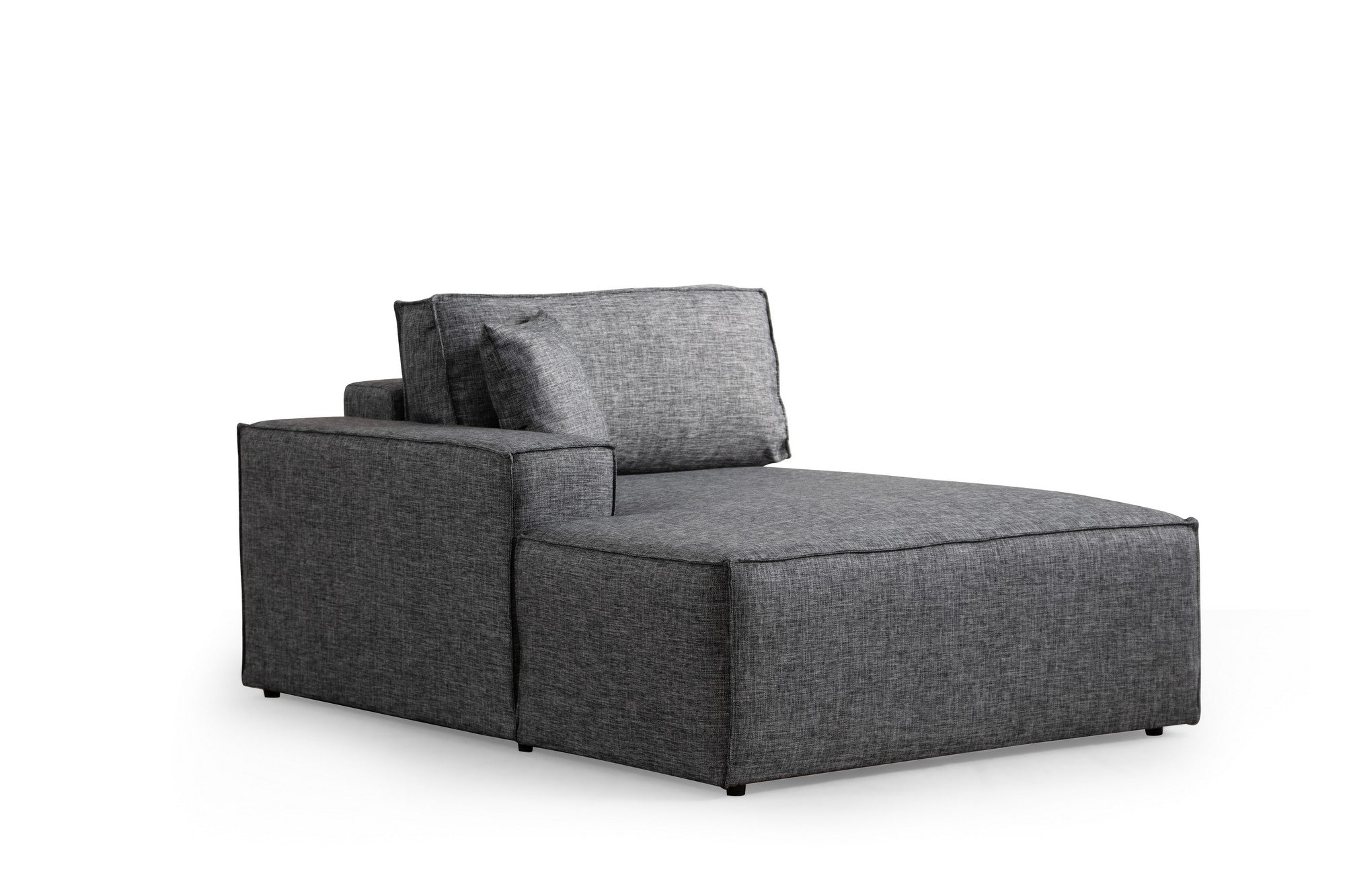 Sofá-cama de canto elegante, cinza escuro, 260 cm | Estrutura em madeira de faia e aglomerado, 100% poliéster | Mecanismo deslizante, espuma confortável, perfeito para espaços modernos