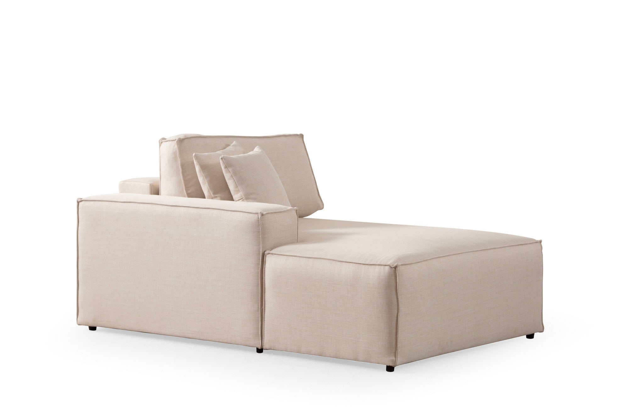 Sofá-cama de canto elegante, cru, 260 cm | Estrutura em madeira de faia e aglomerado, 100% poliéster | Mecanismo deslizante, espuma macia, perfeito para espaços modernos