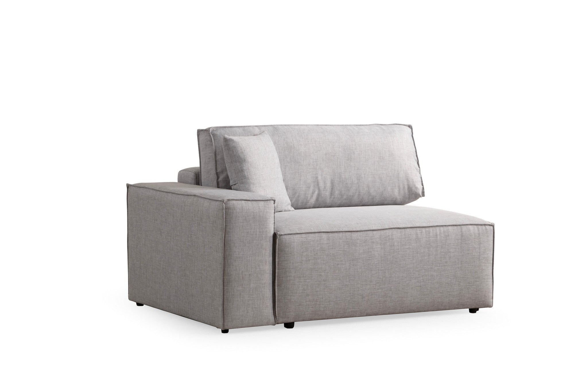 Sofá-cama de canto elegante, cinza claro, 260 cm | Estrutura em madeira de faia e aglomerado, 100% poliéster | Mecanismo deslizante, espuma macia, perfeito para espaços modernos