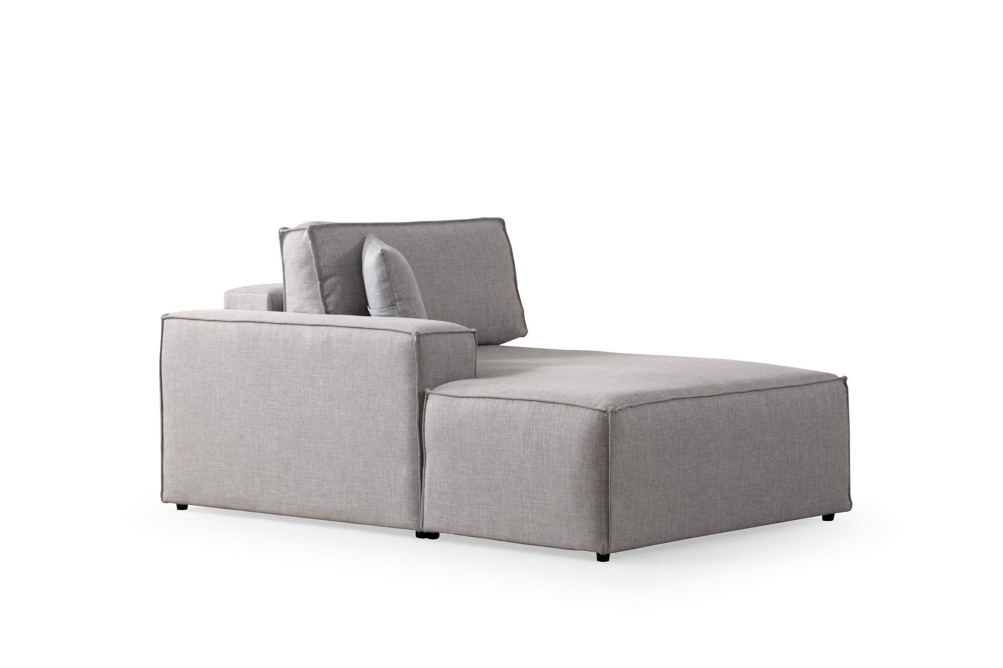 Sofá-cama de canto elegante, cinza claro, 260 cm | Estrutura em madeira de faia e aglomerado, 100% poliéster | Mecanismo deslizante, tecido lavável a seco, design moderno