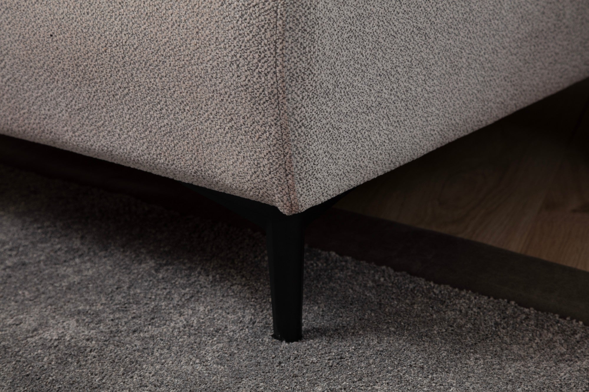 Sofá-cama elegante de 3 lugares, cinza, 215 x 85 x 85 cm | Estrutura em madeira de faia, 100% poliéster, mecanismo giratório | Perfeito para salas de estar modernas e espaços para hóspedes