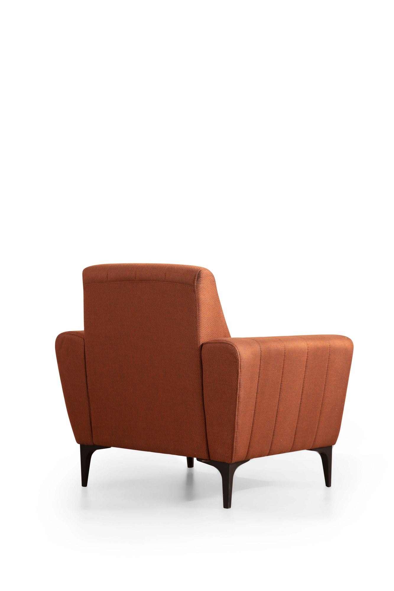 Sofá elegante de 1 lugar, vermelho-azulejo, 90 x 95 x 77 cm | Estrutura em madeira de faia e aglomerado, 100% poliéster, almofadas de espuma macia | Fácil manutenção, design moderno