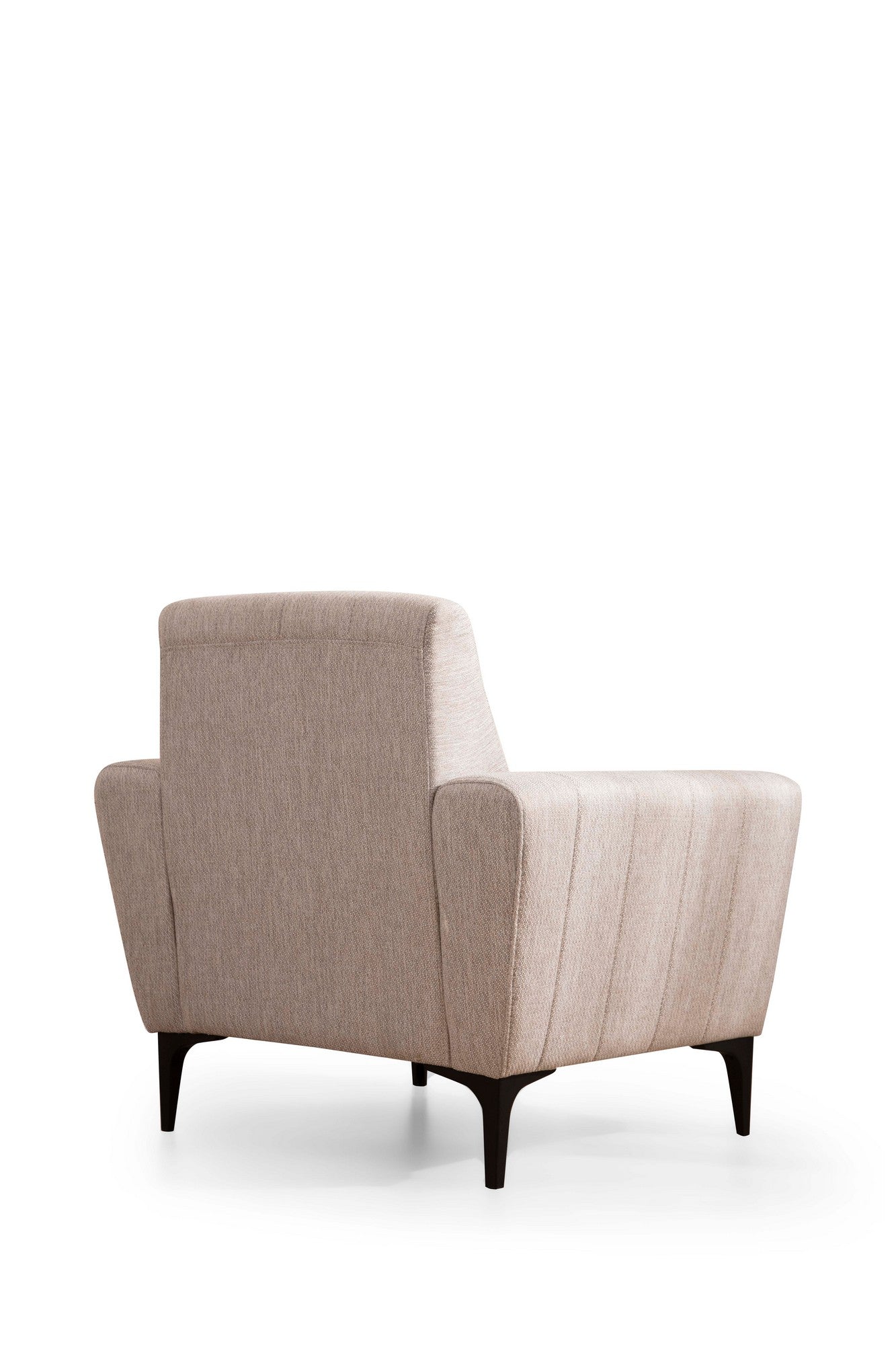 Sofá elegante de 1 lugar, bege, 90 x 95 x 77 cm | Estrutura em madeira de faia e aglomerado, 100% poliéster, almofadas de espuma macia | Fácil manutenção, design moderno para qualquer espaço