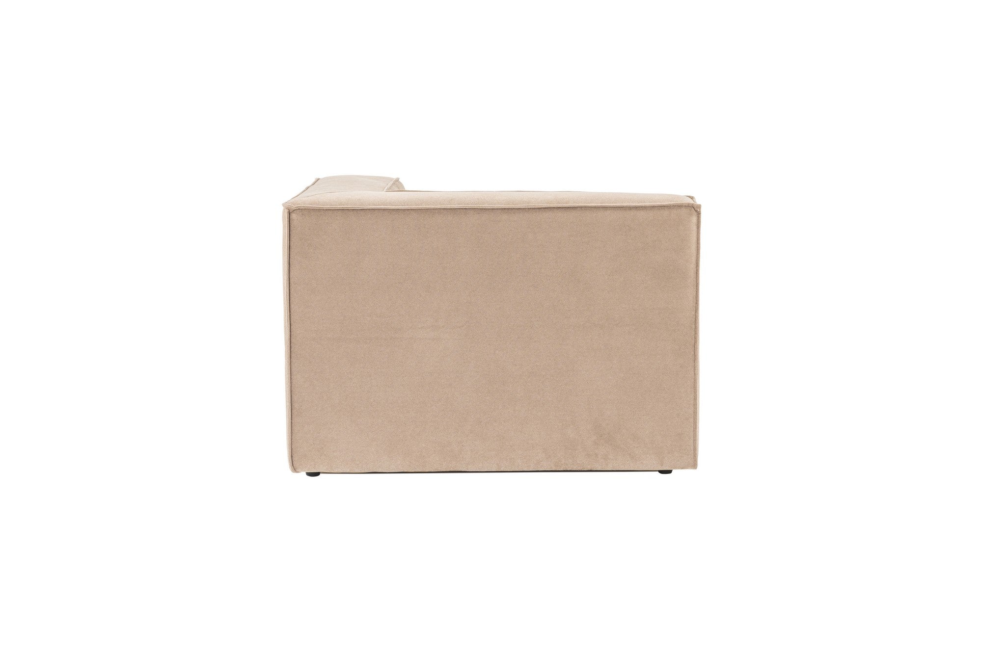 Sofá Cappuccino de 1 lugar, 95 x 65 x 95 cm | Estrutura 100% madeira de carpa, tecido 100% linho, espuma 32 DNS | Elegante e confortável para espaços de convivência modernos