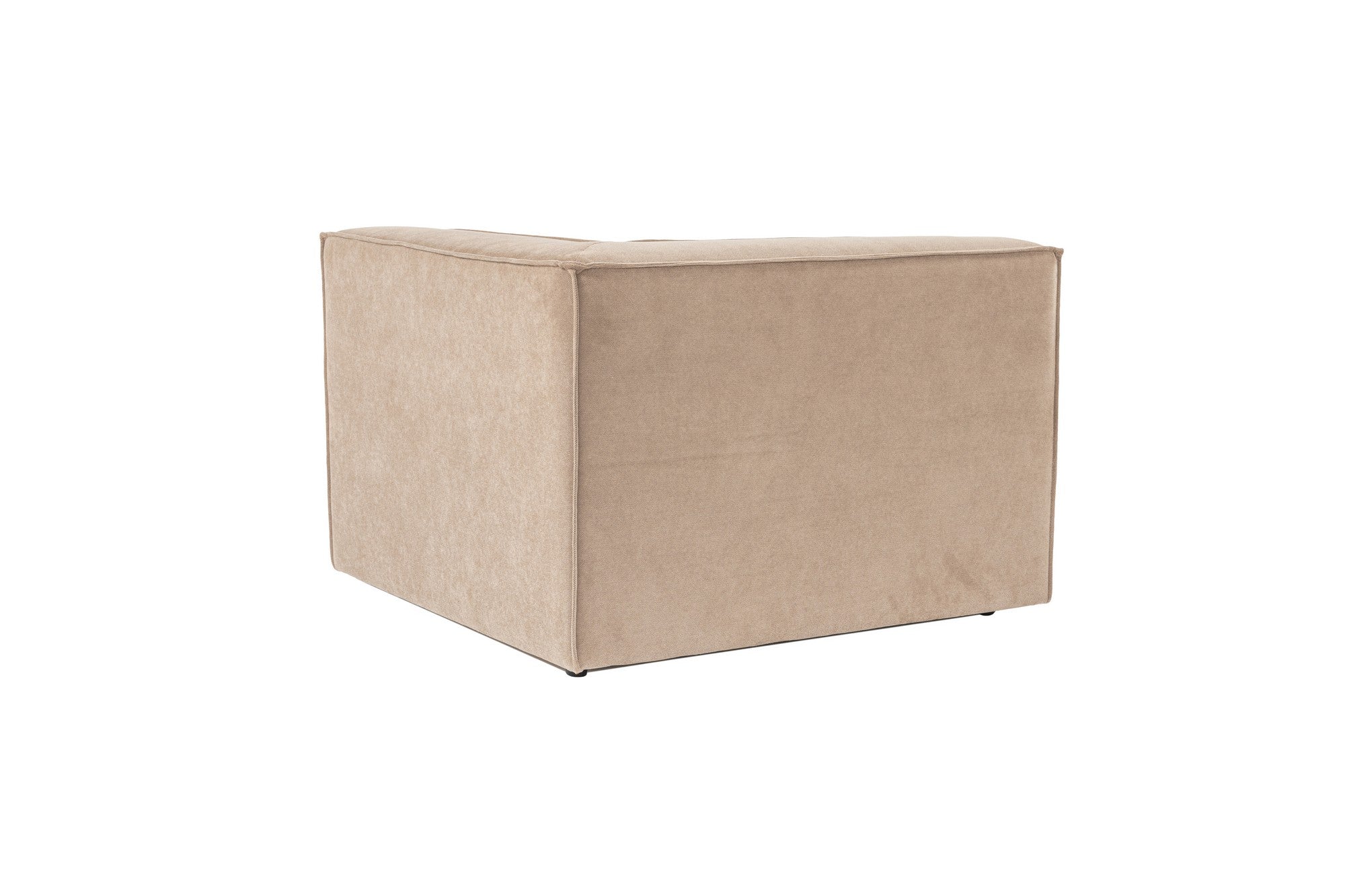 Sofá Cappuccino de 1 lugar, 95 x 65 x 95 cm | Estrutura 100% madeira de carpa, tecido 100% linho, espuma 32 DNS | Elegante e confortável para espaços de convivência modernos