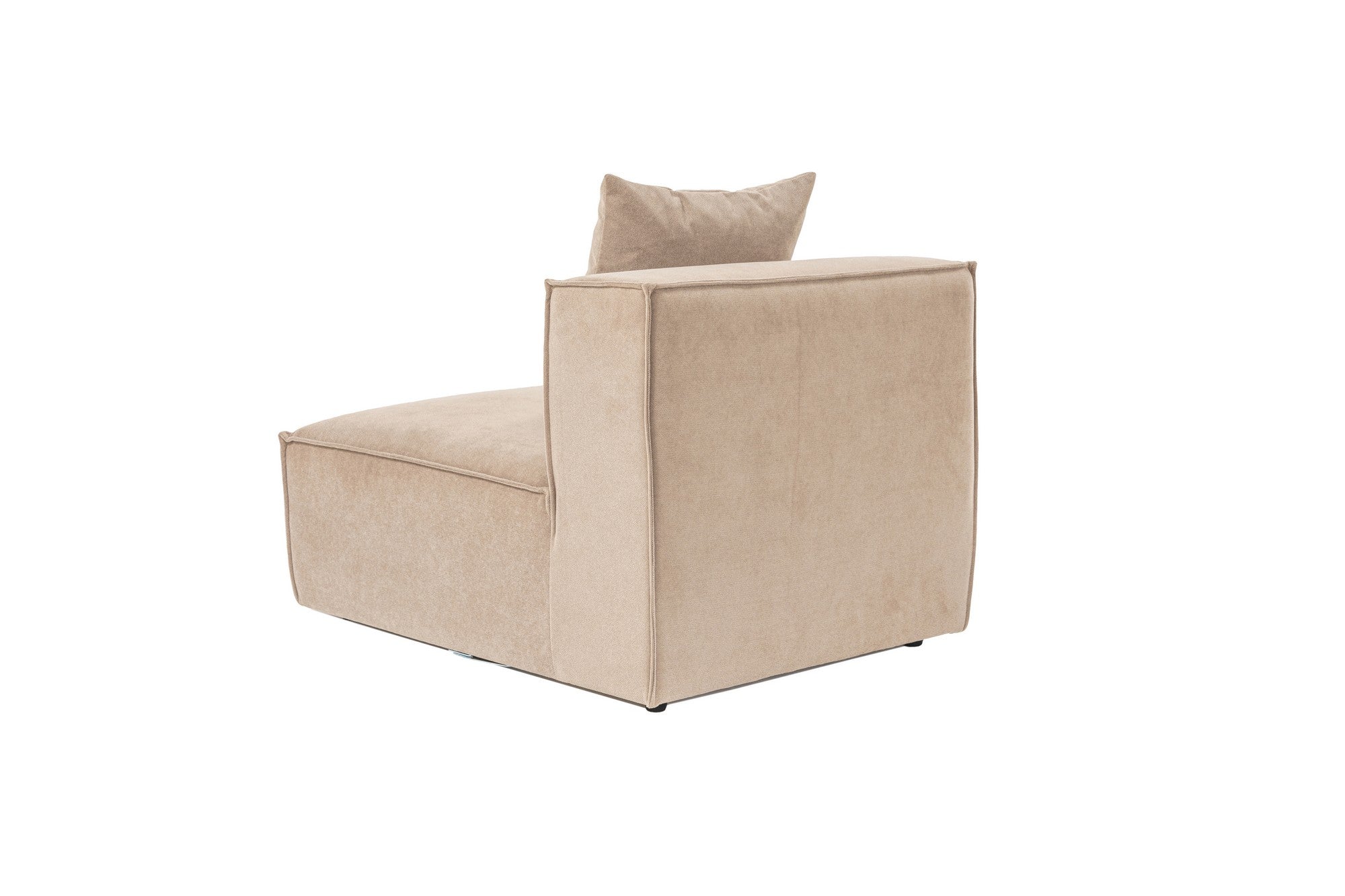 Sofá Cappuccino de 1 lugar, 80 x 95 x 65 cm | Estrutura 100% madeira de carpa, tecido 100% linho, espuma 32 DNS | Elegante e confortável para espaços de convivência modernos