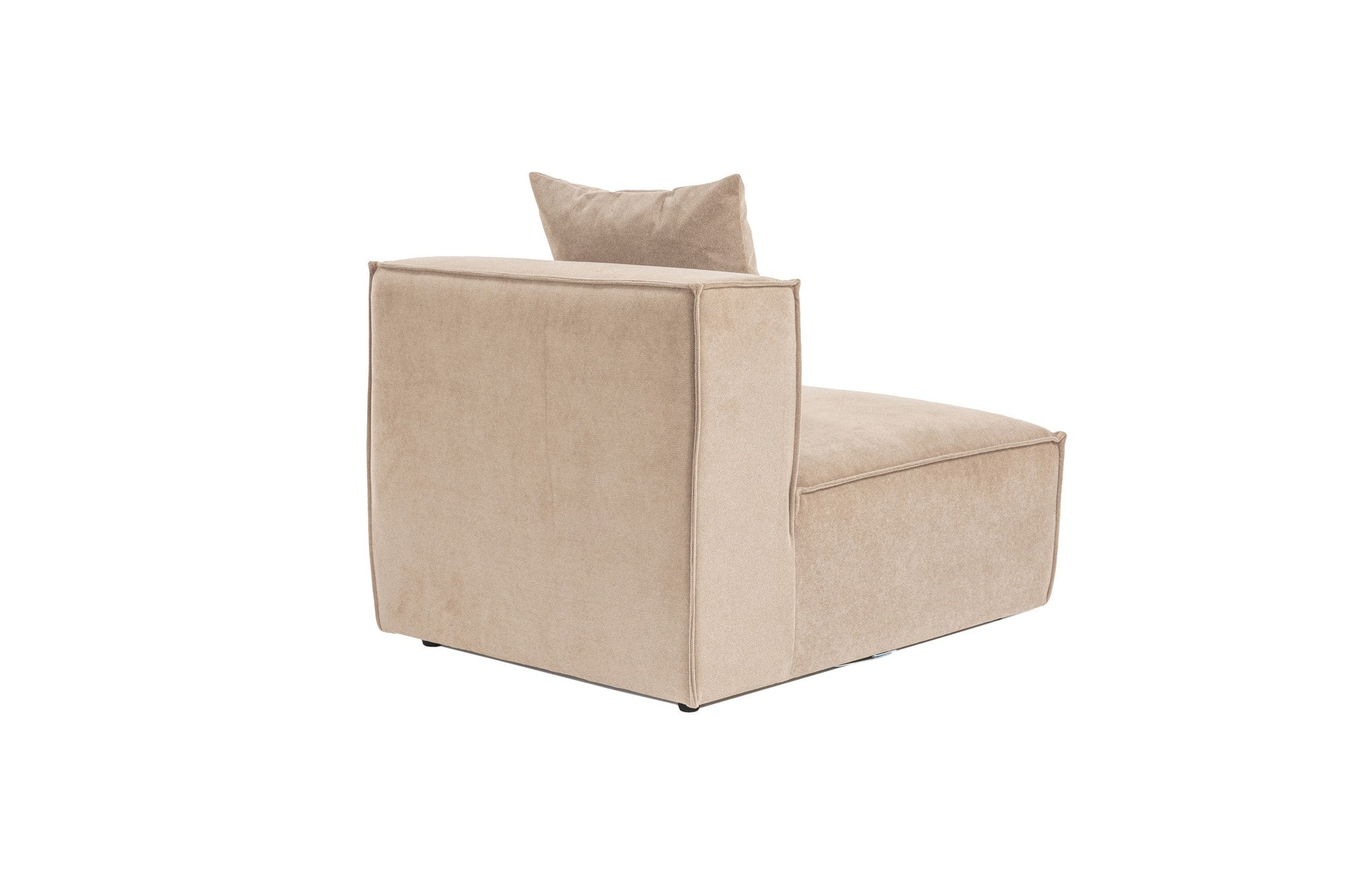 Sofá Cappuccino de 1 lugar, 80 x 95 x 65 cm | Estrutura 100% madeira de carpa, tecido 100% linho, espuma 32 DNS | Elegante e confortável para espaços de convivência modernos