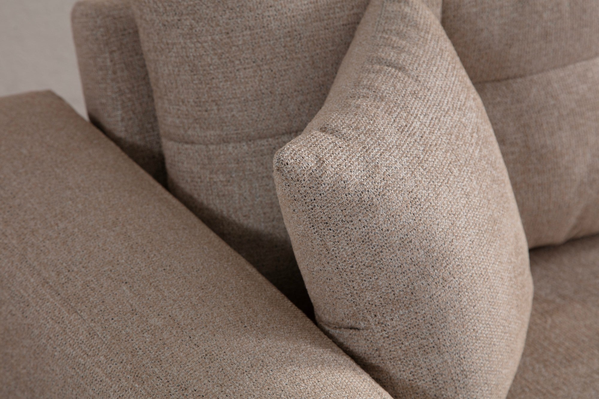 Sofá-cama elegante de 3 lugares, bege, 225 x 92 x 75 cm | Estrutura em madeira de faia, 100% poliéster, mecanismo giratório, tecido lavável a seco, design elegante